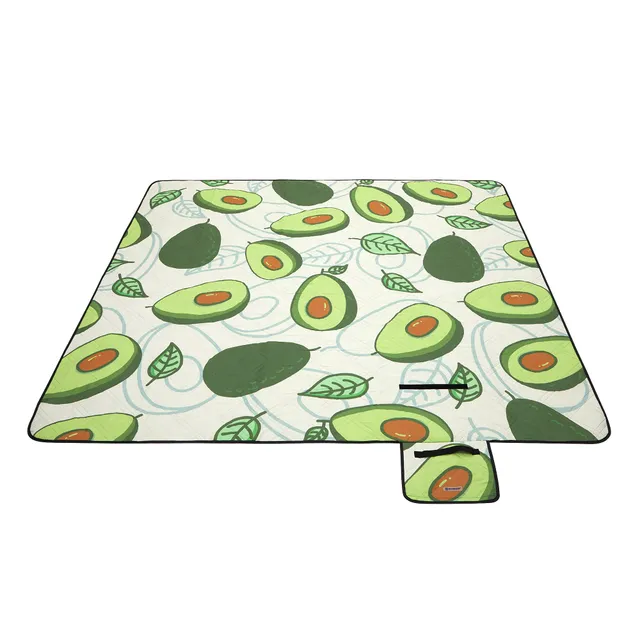 Songmics GCM087C03 coperta picnic 200x200 cm motivo avocado