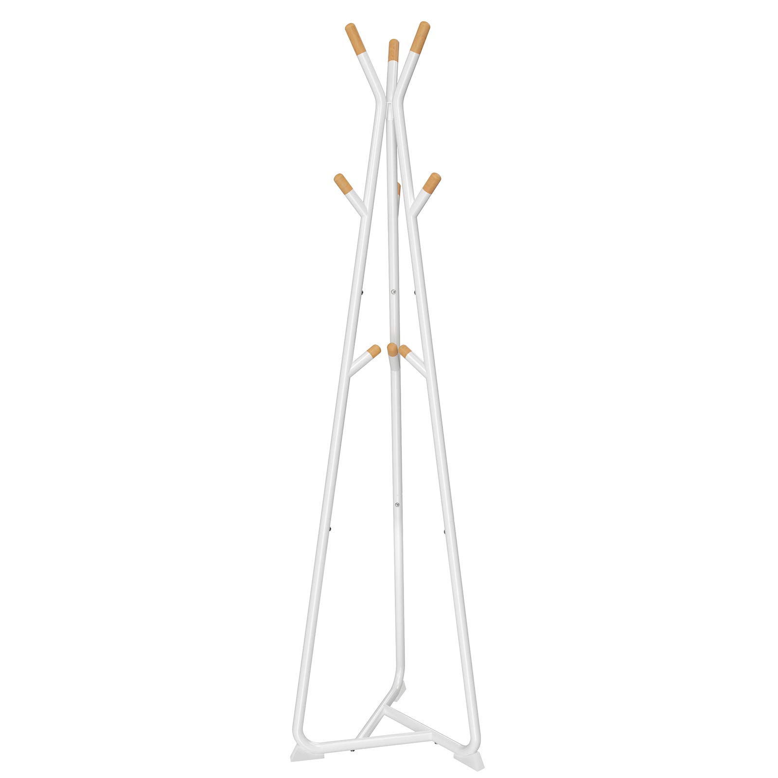 Songmics RCR15WY appendiabiti ad albero bianco 9 ganci legno