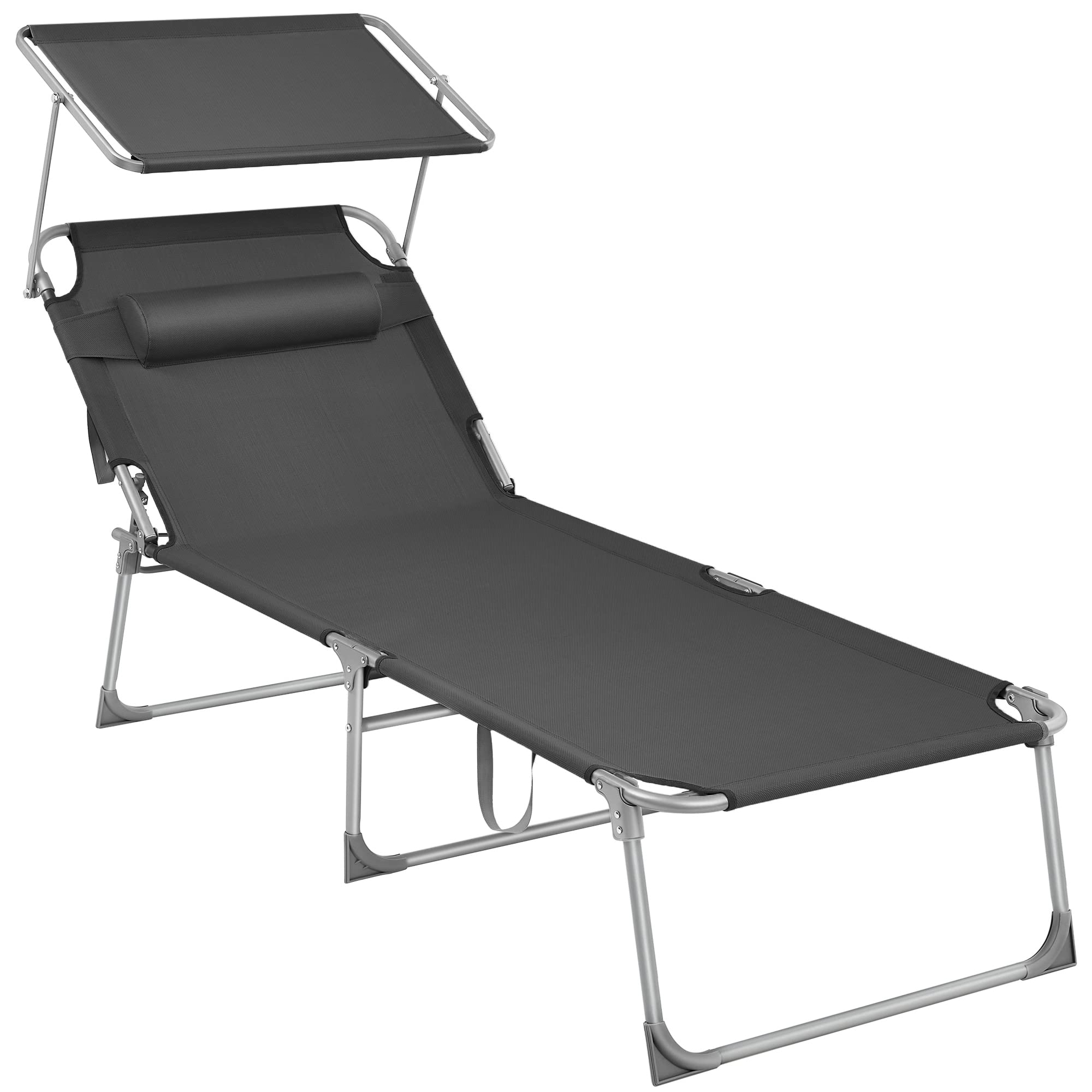 Songmics GCB22GYV2 lettino prendisole antracite 71 cm traspirante