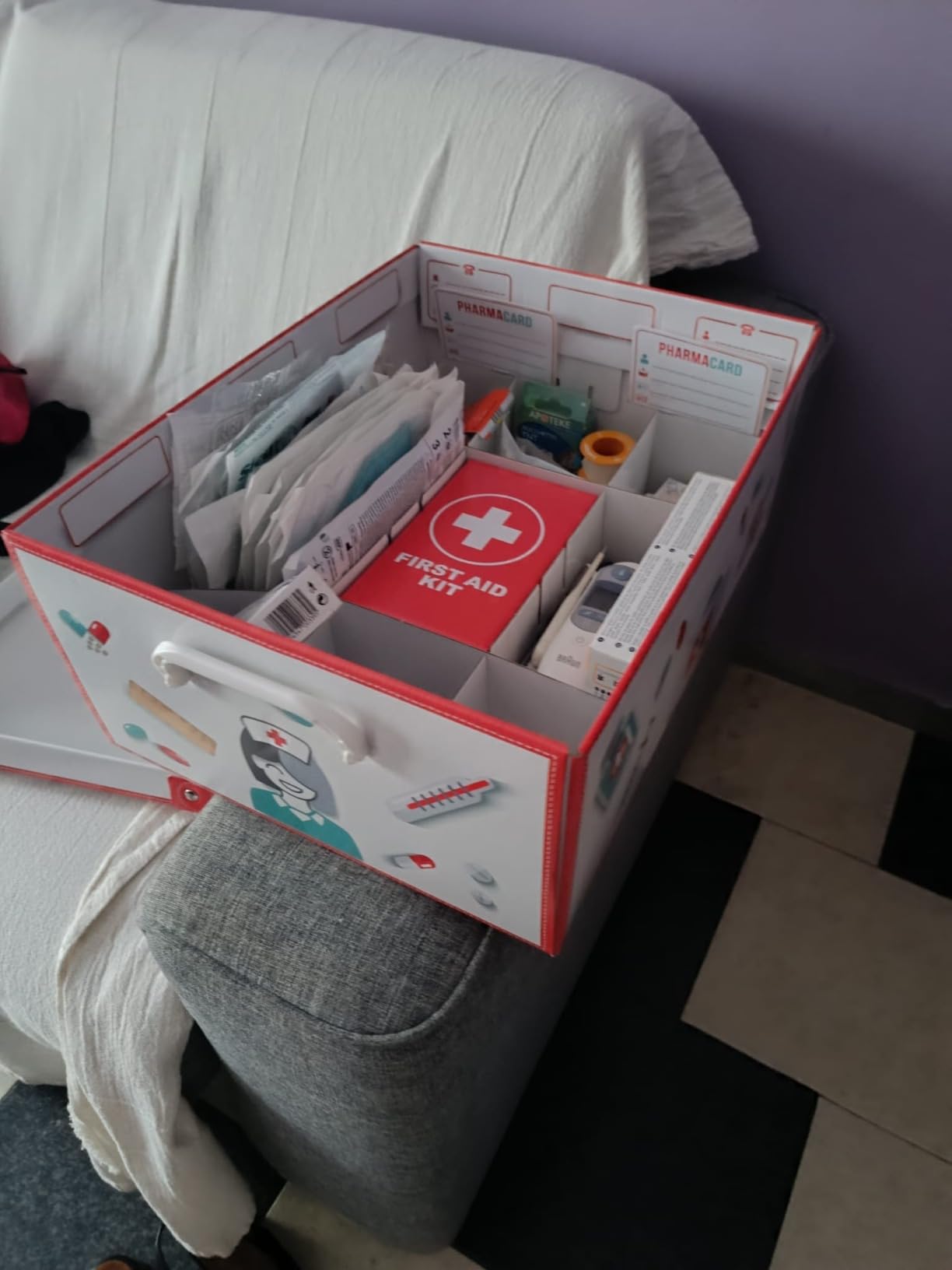Lavatelli Pharma Organizer scatola medicinali 32x42cm 9 scomparti