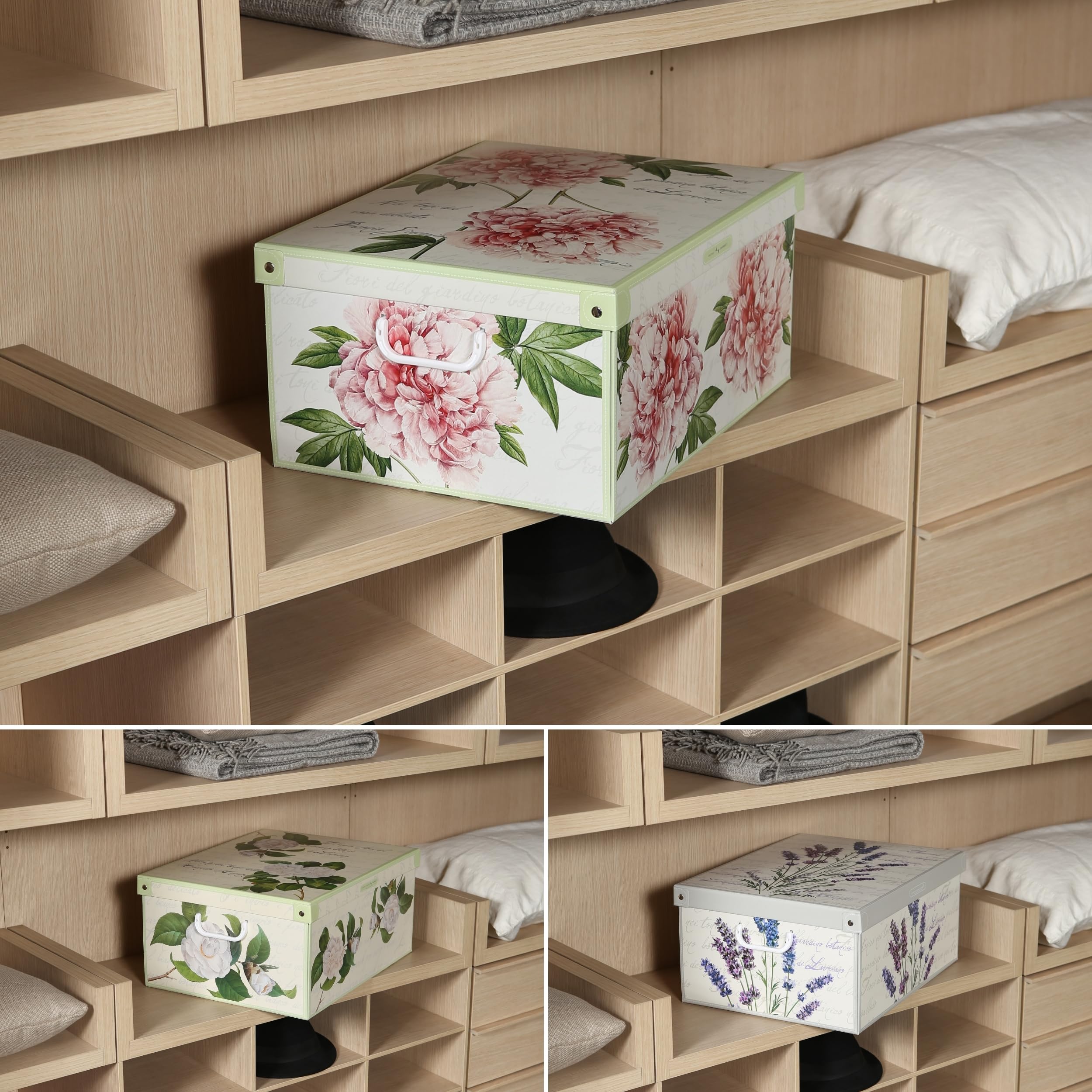 Lavatelli Grande scatole cartone 39x50x24 cm 6 pezzi floreale