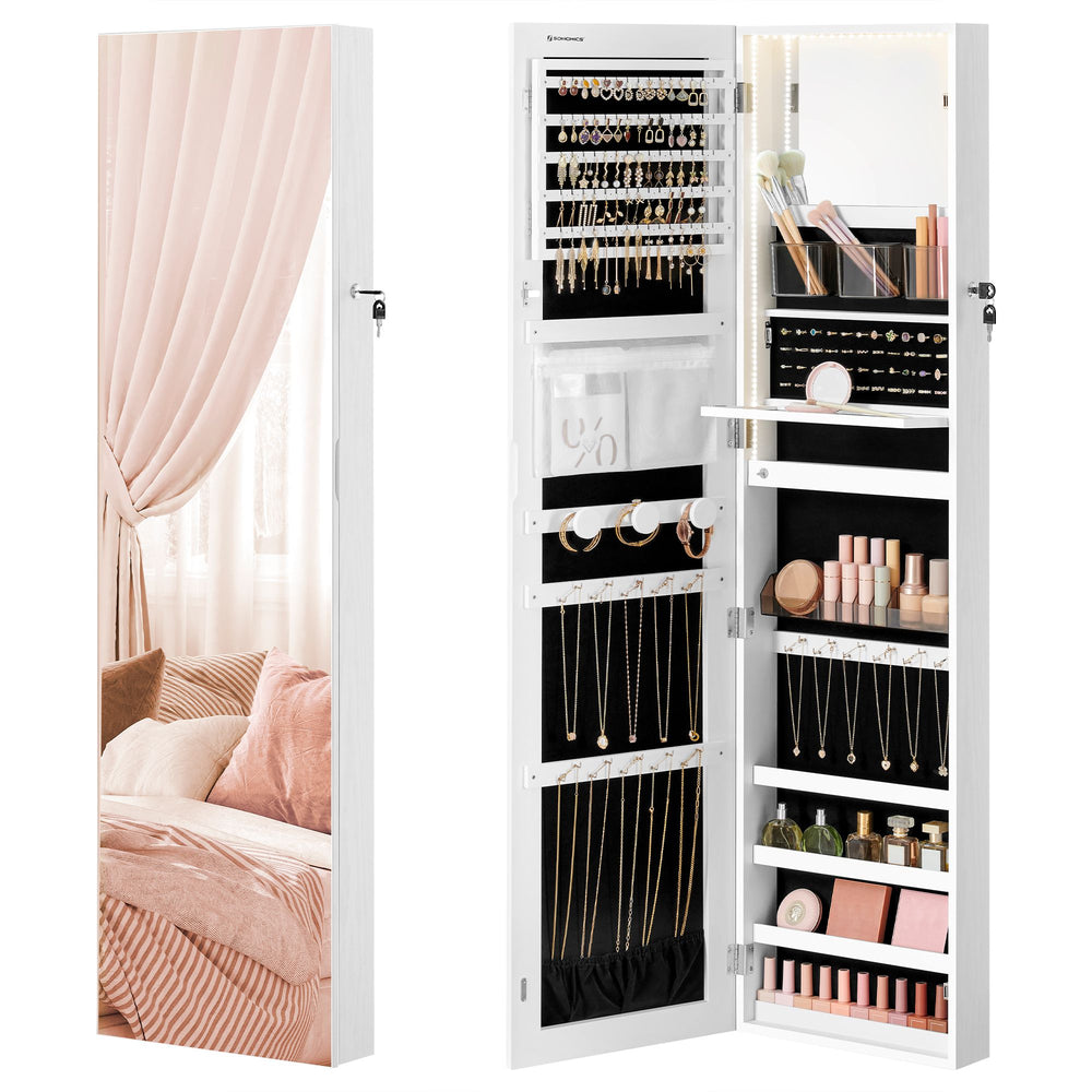 Songmics Armadio Portagioie Alto 140 cm Salvaspazio