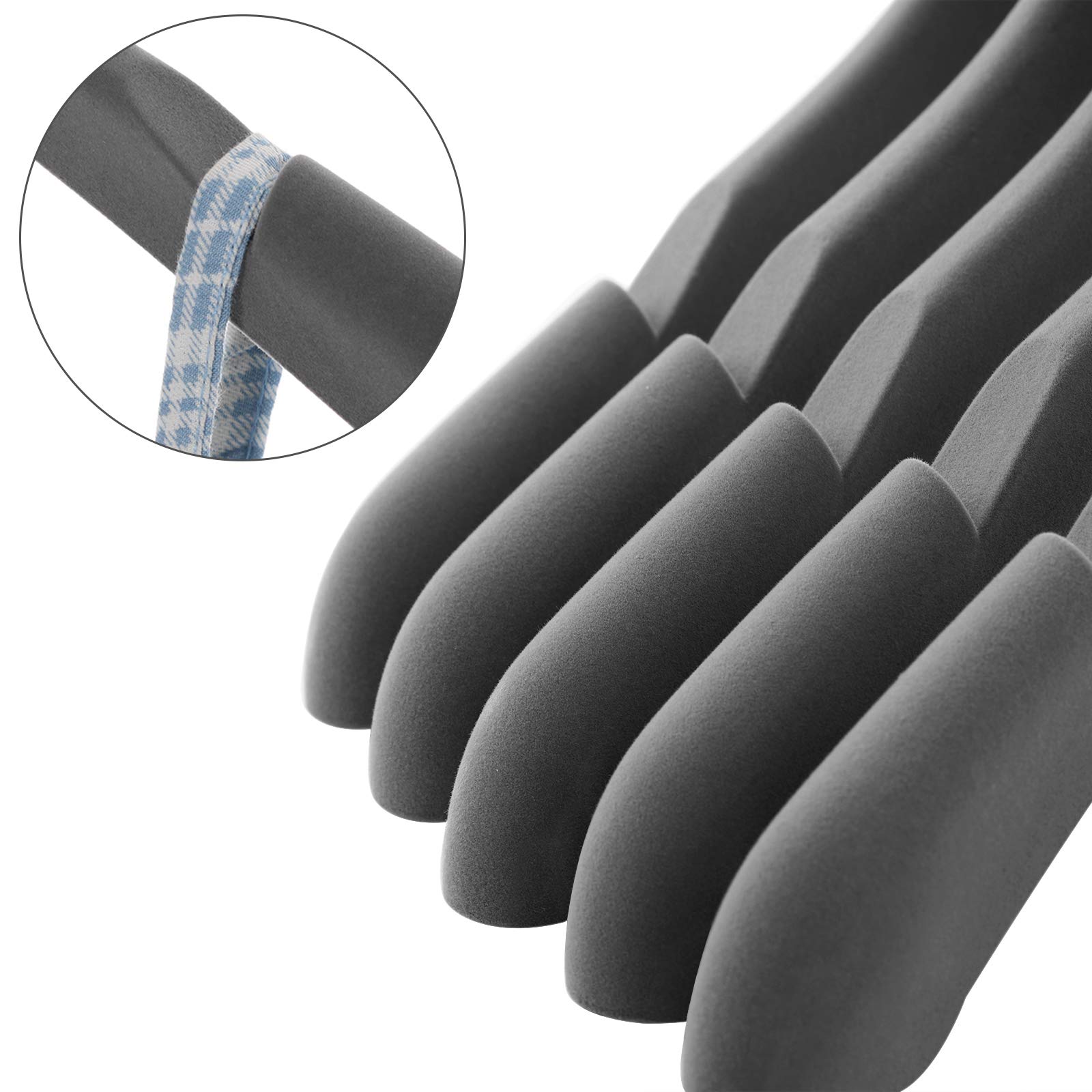 Songmics CRF22G10 Grucce Vellutate Grigio 10 Pezzi Antiscivolo