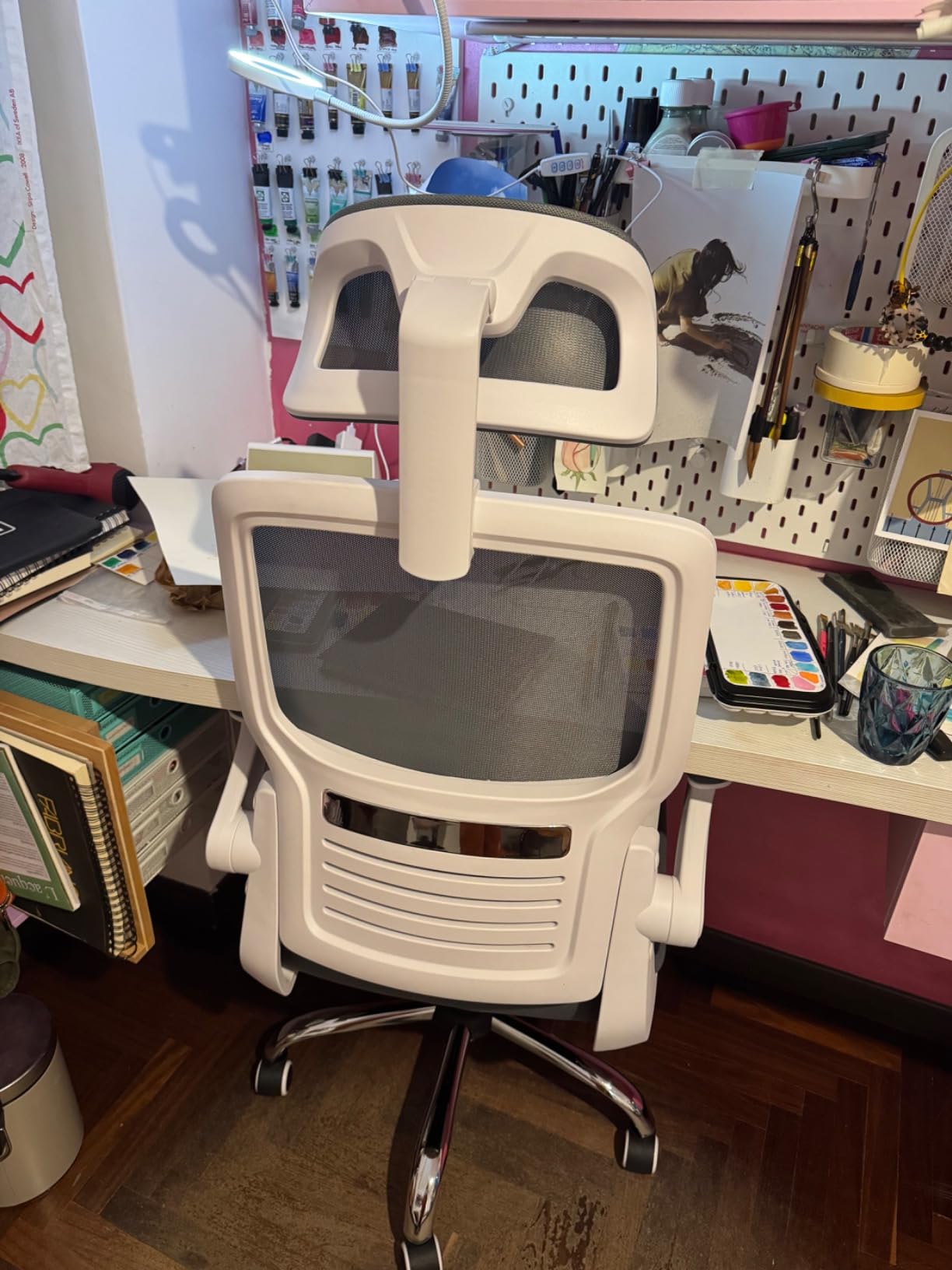 Songmics OBN040B01 Sedia Ufficio Rete Nera Ergonomica