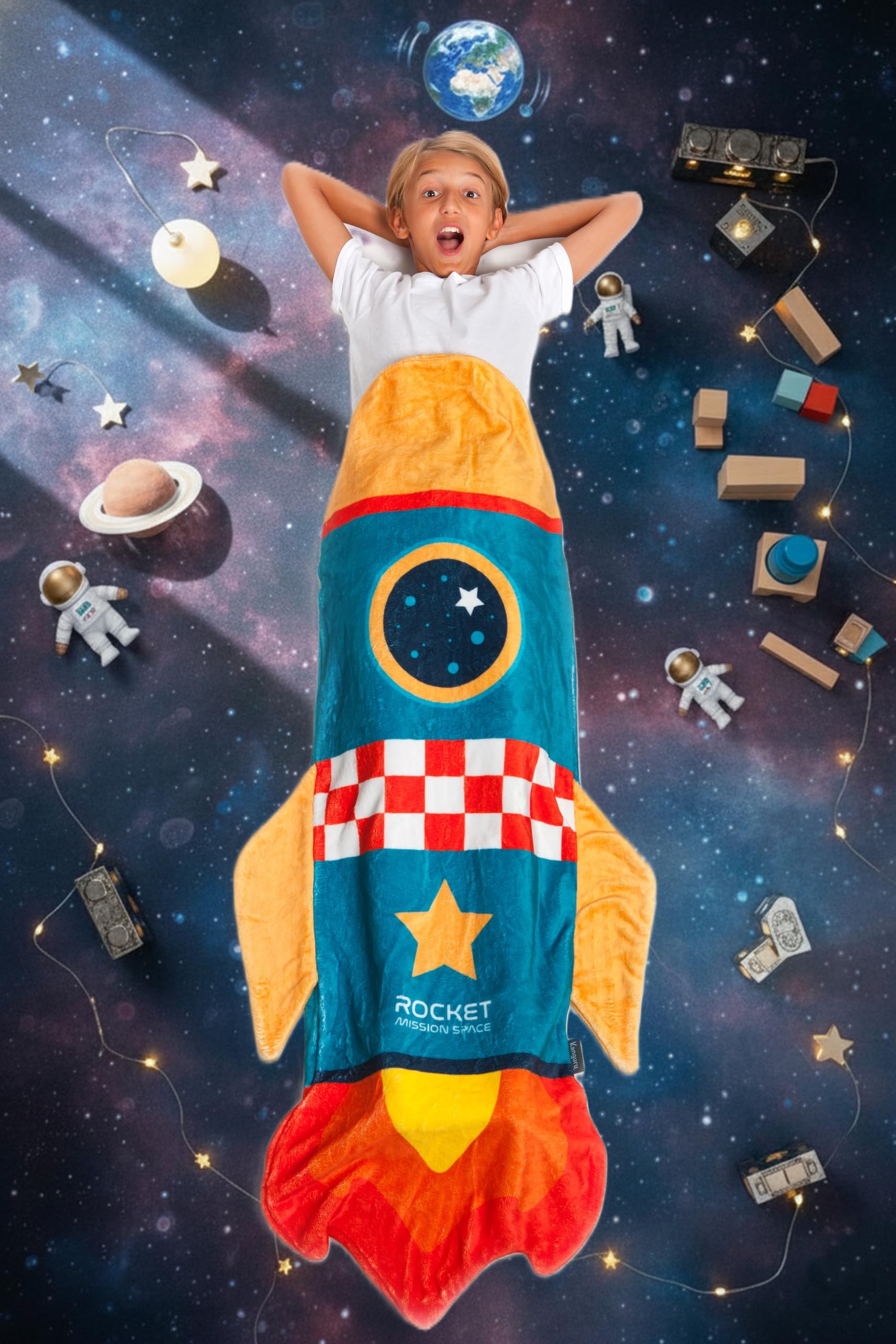 Kanguru Rocket coperta a coda bambini 142 cm multicolore