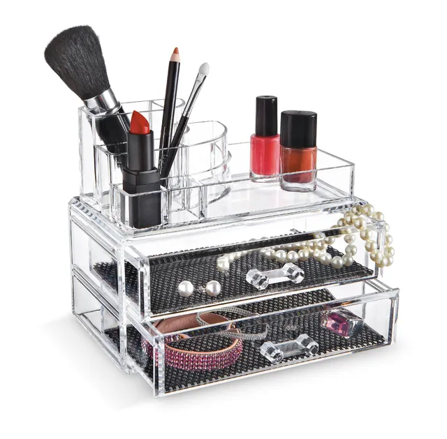 Domopak Living porta trucchi organizer trasparente 18,8x11,5cm