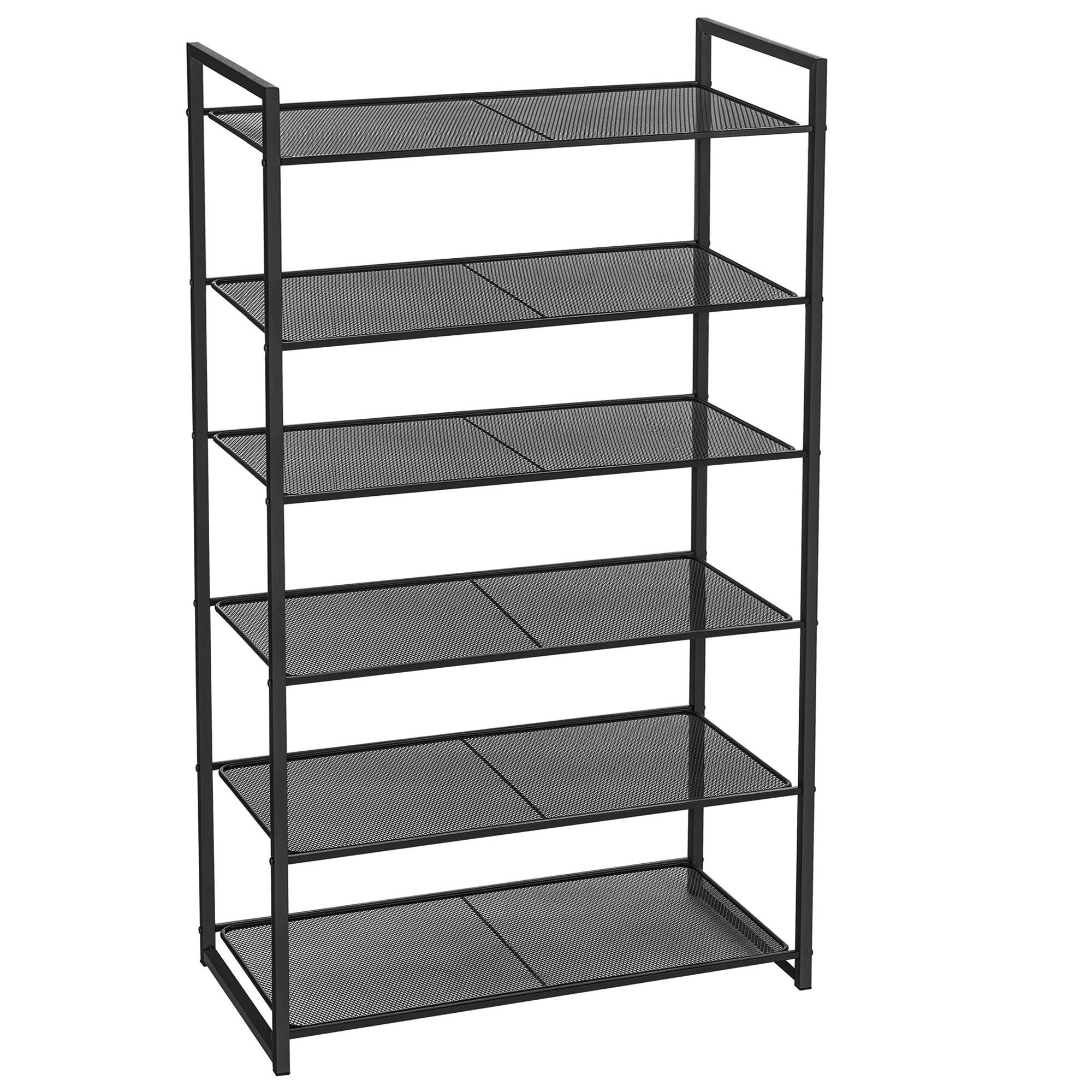 Songmics LMR086B01 scarpiera 6 ripiani nero 18-24 paia