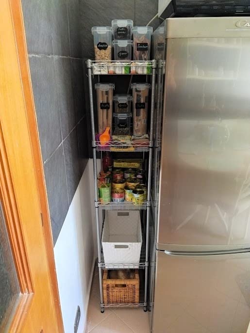 Songmics LGR105B01 Scaffale Metallo Nero 5 Ripiani Regolabili