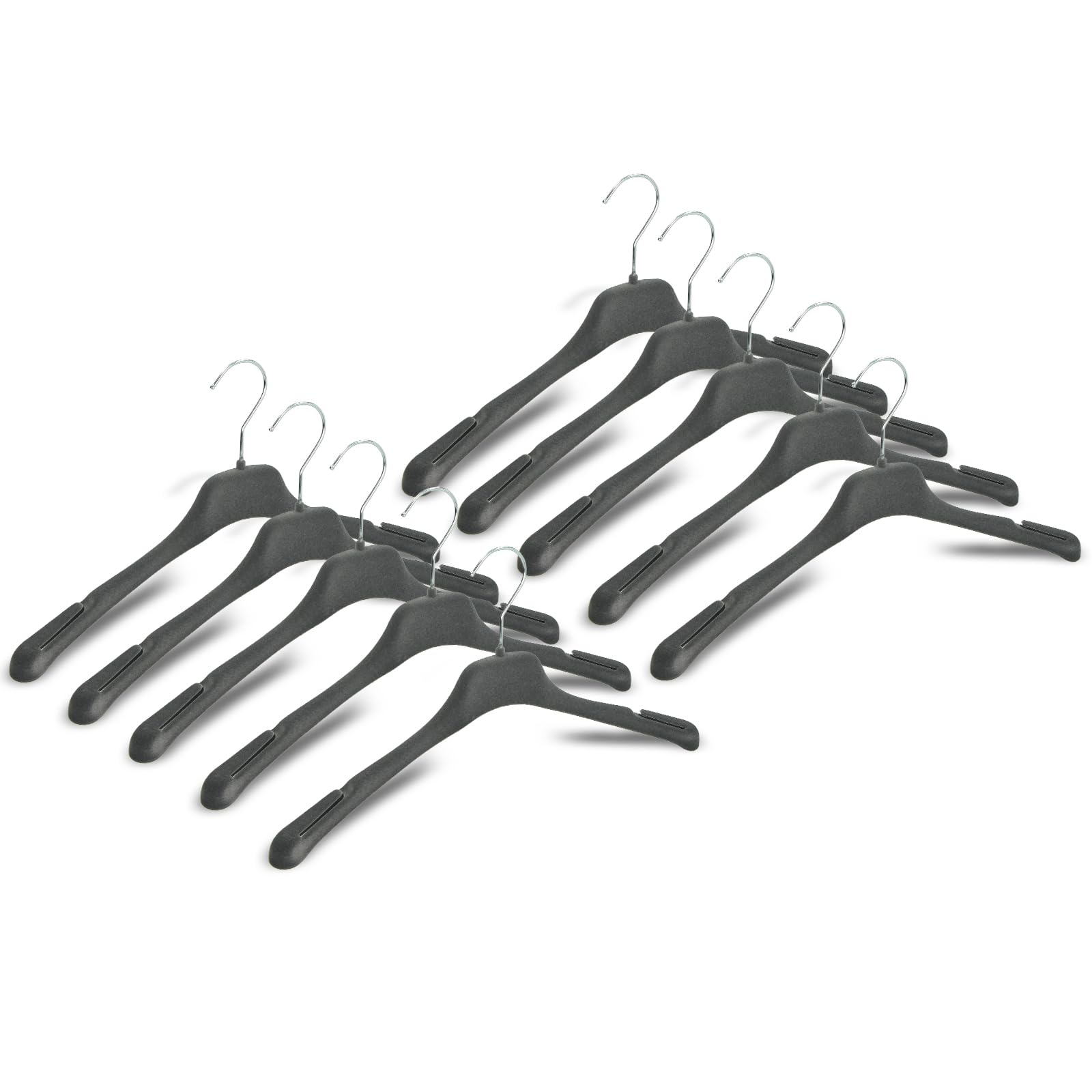 Mainetti Velluto Top grucce antiscivolo nero 10 pezzi 41 cm