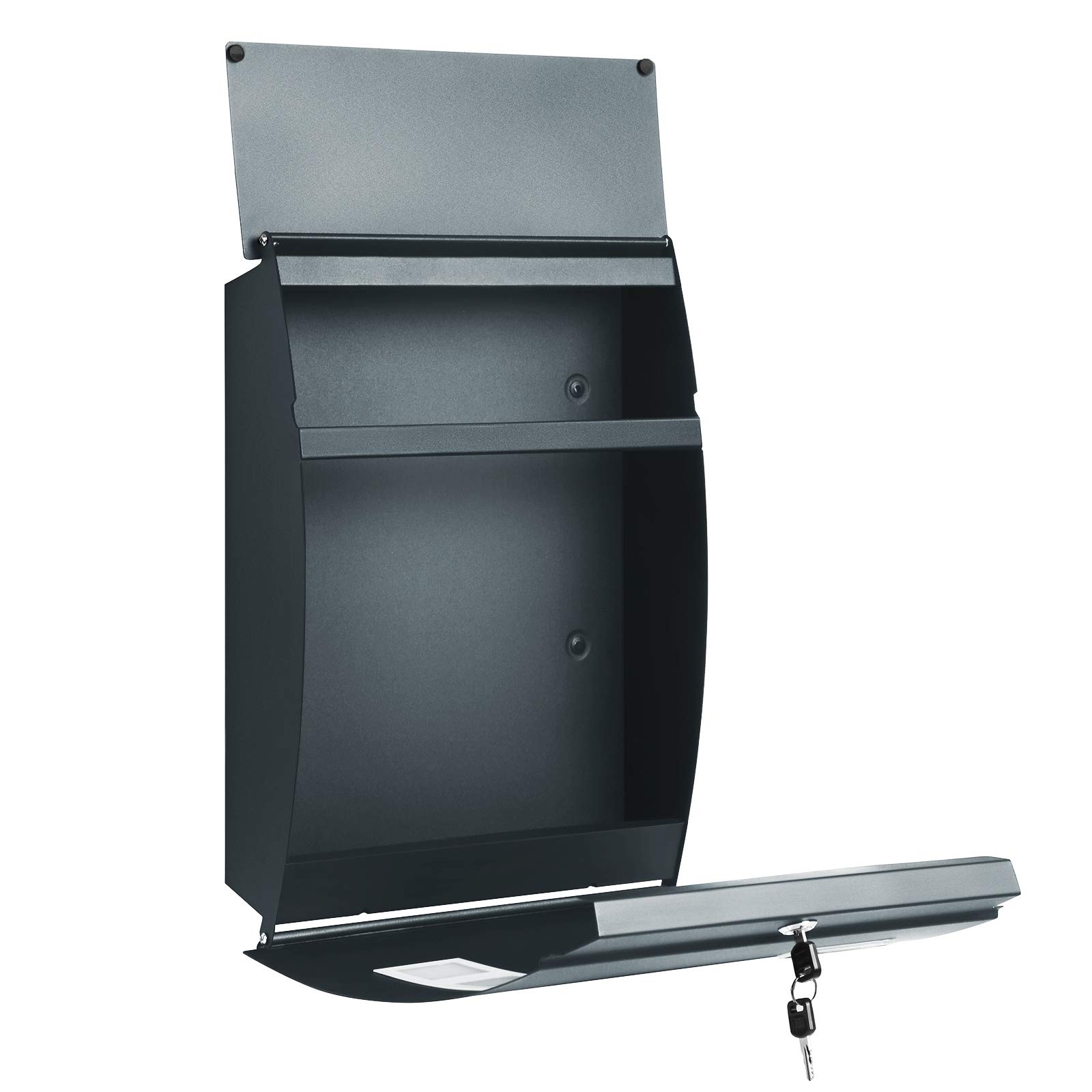 Songmics GMB030G02 Cassetta Postale Acciaio Grigio Antracite Chiavi