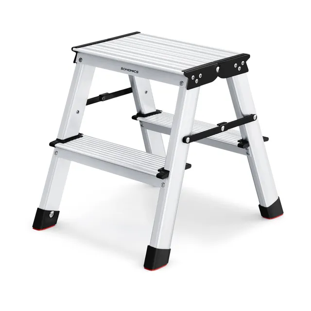 Songmics GLT012E01 scaletta pieghevole 2 gradini alluminio 150 kg