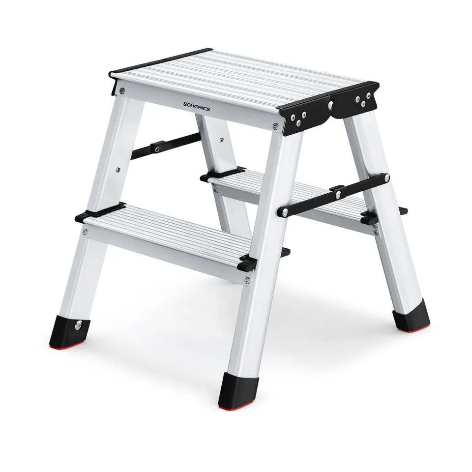 Songmics GLT012E01 scaletta pieghevole 2 gradini alluminio 150 kg