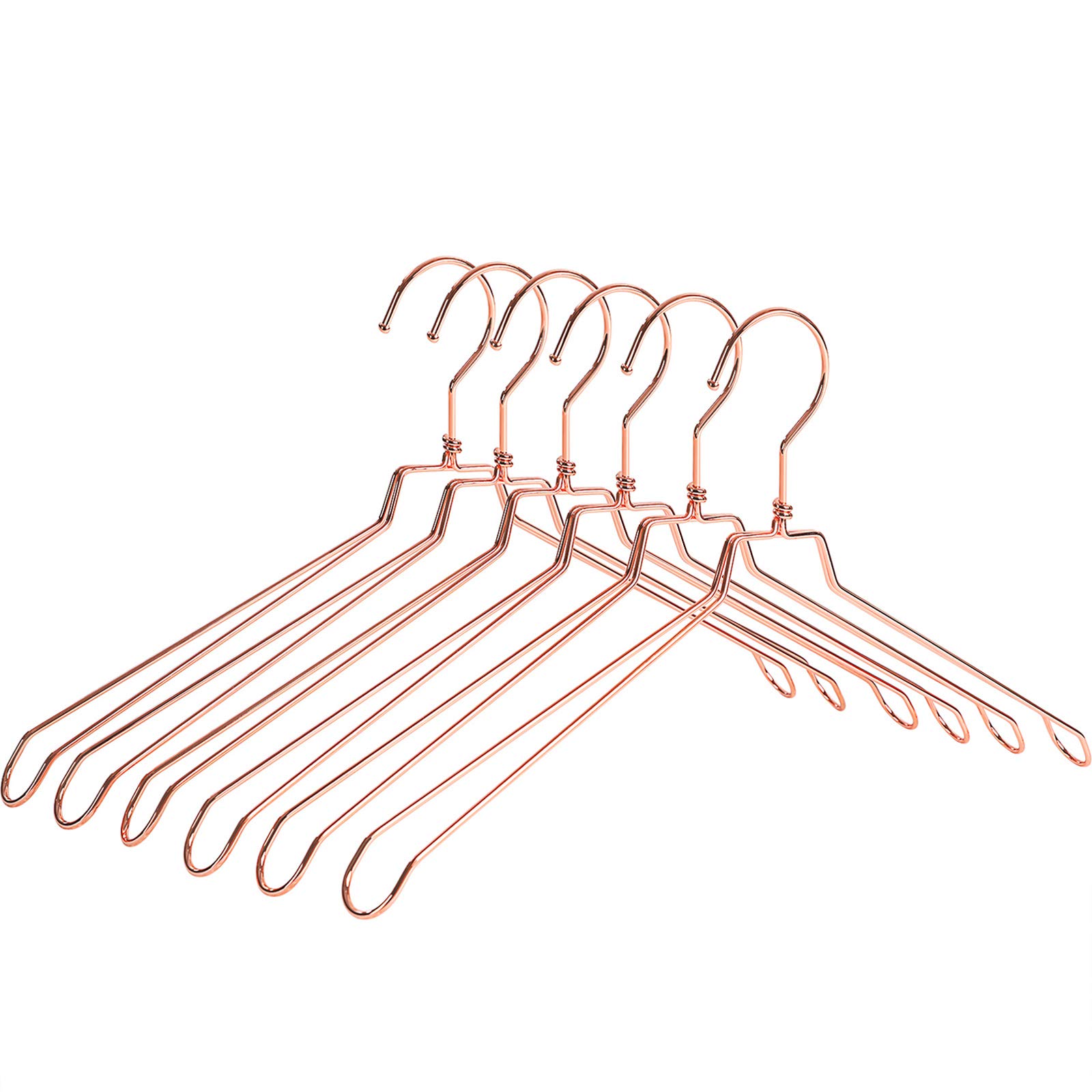 Songmics CRI48R grucce metallo set 6 oro rosa 42,5 cm