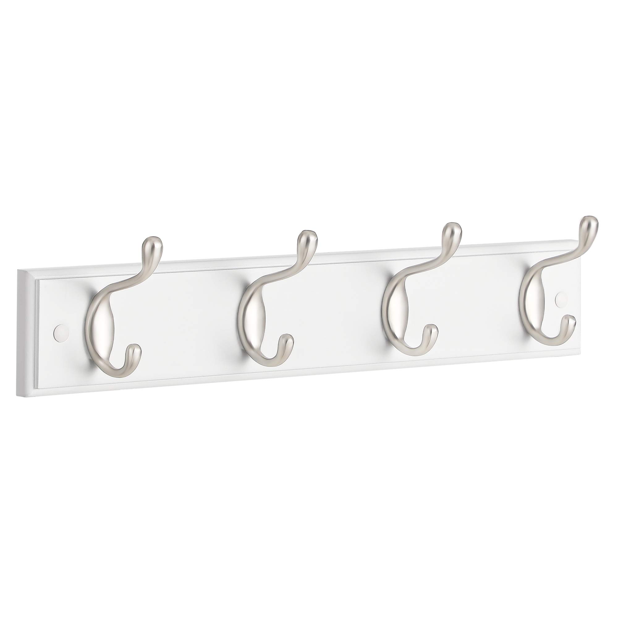 SONGMICS LHR023E01 Attaccapanni Parete Bianco 4 Ganci legno