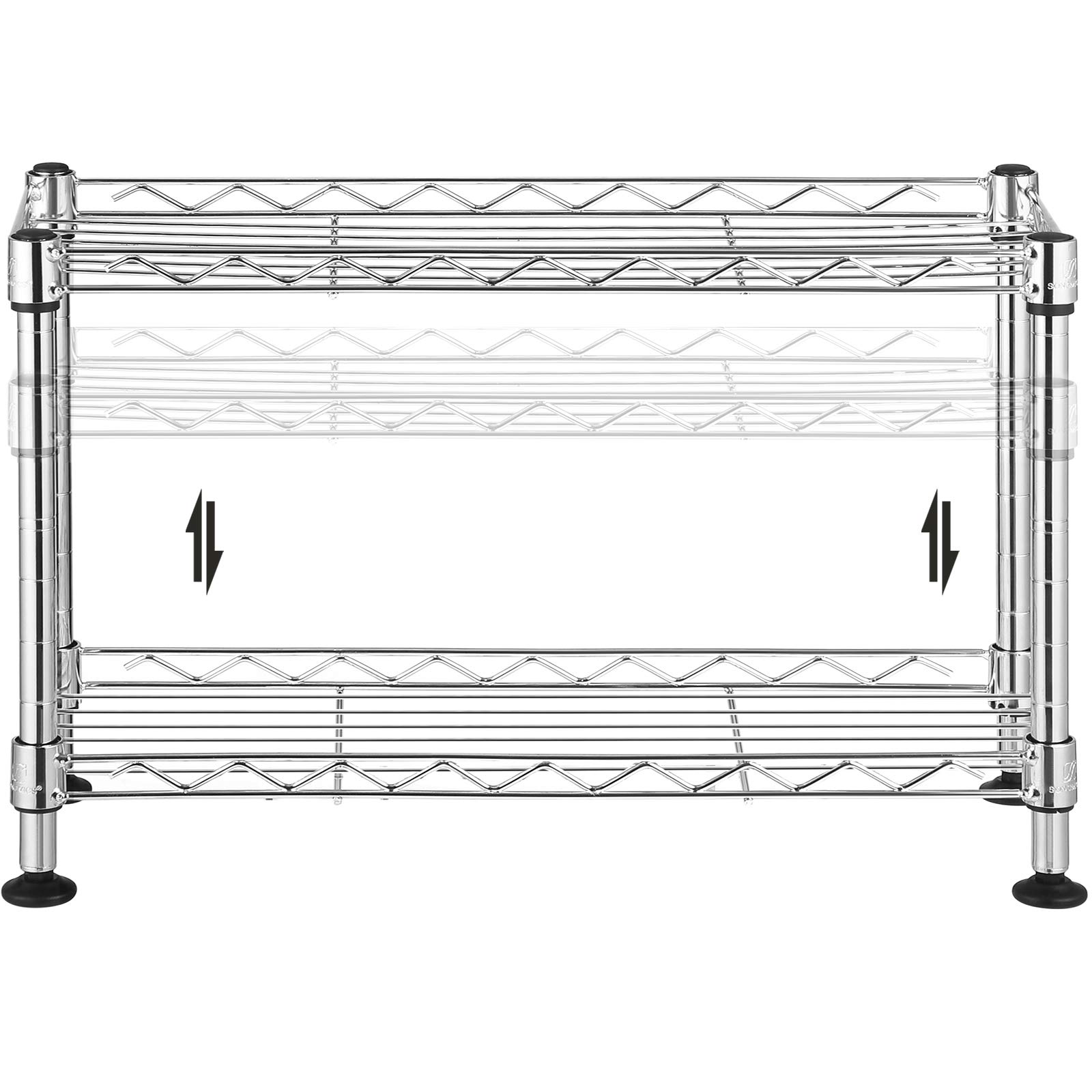 Songmics LGR21SV portaspezie banco argento 40 cm