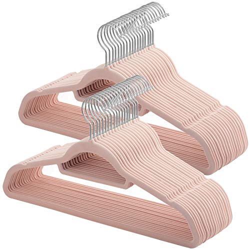 Songmics CRF100PK Grucce Vellutate Rosa Chiaro Set 100 Antiscivolo