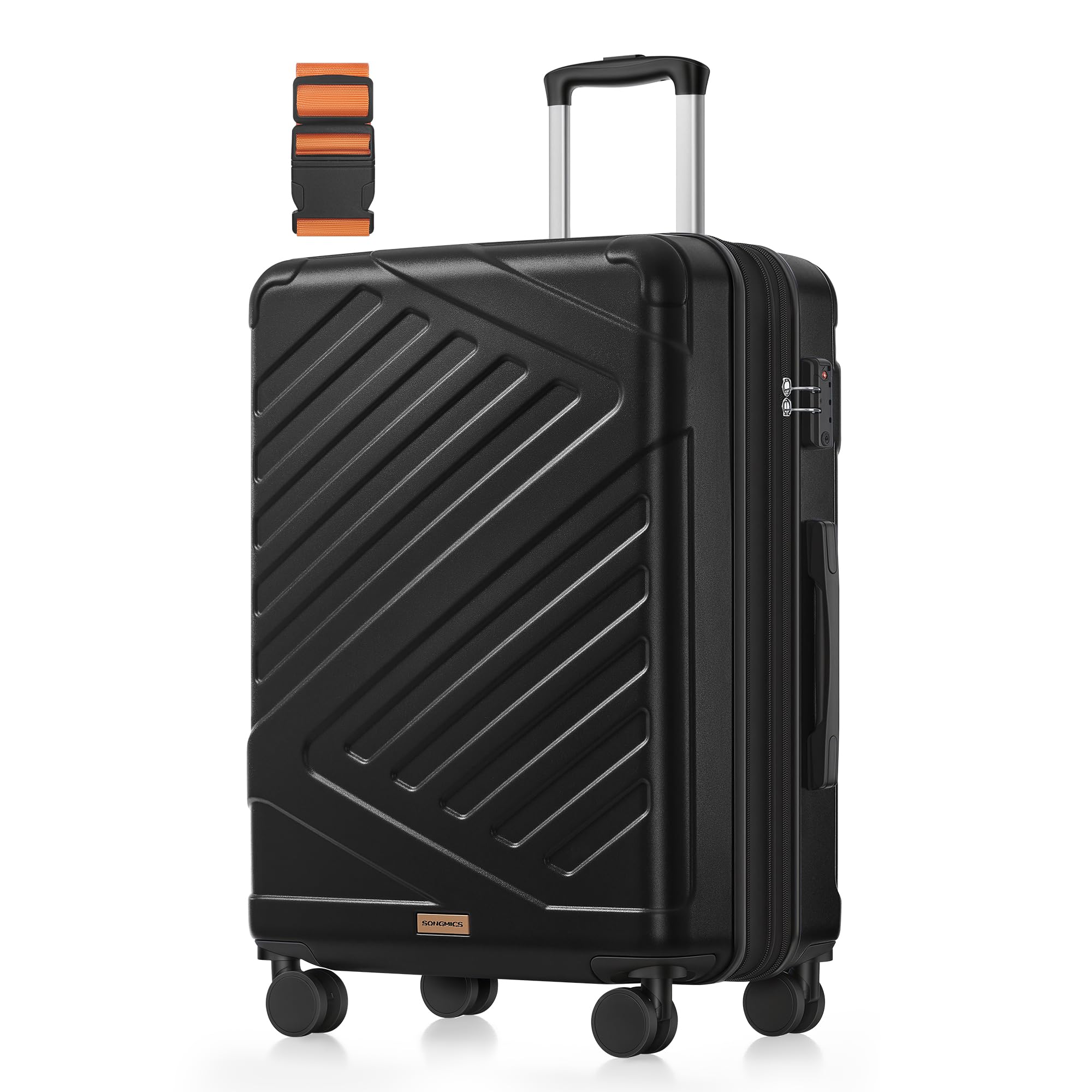 Songmics RLP001Q101 valigia rigida M 55x36x20 cm TSA blu