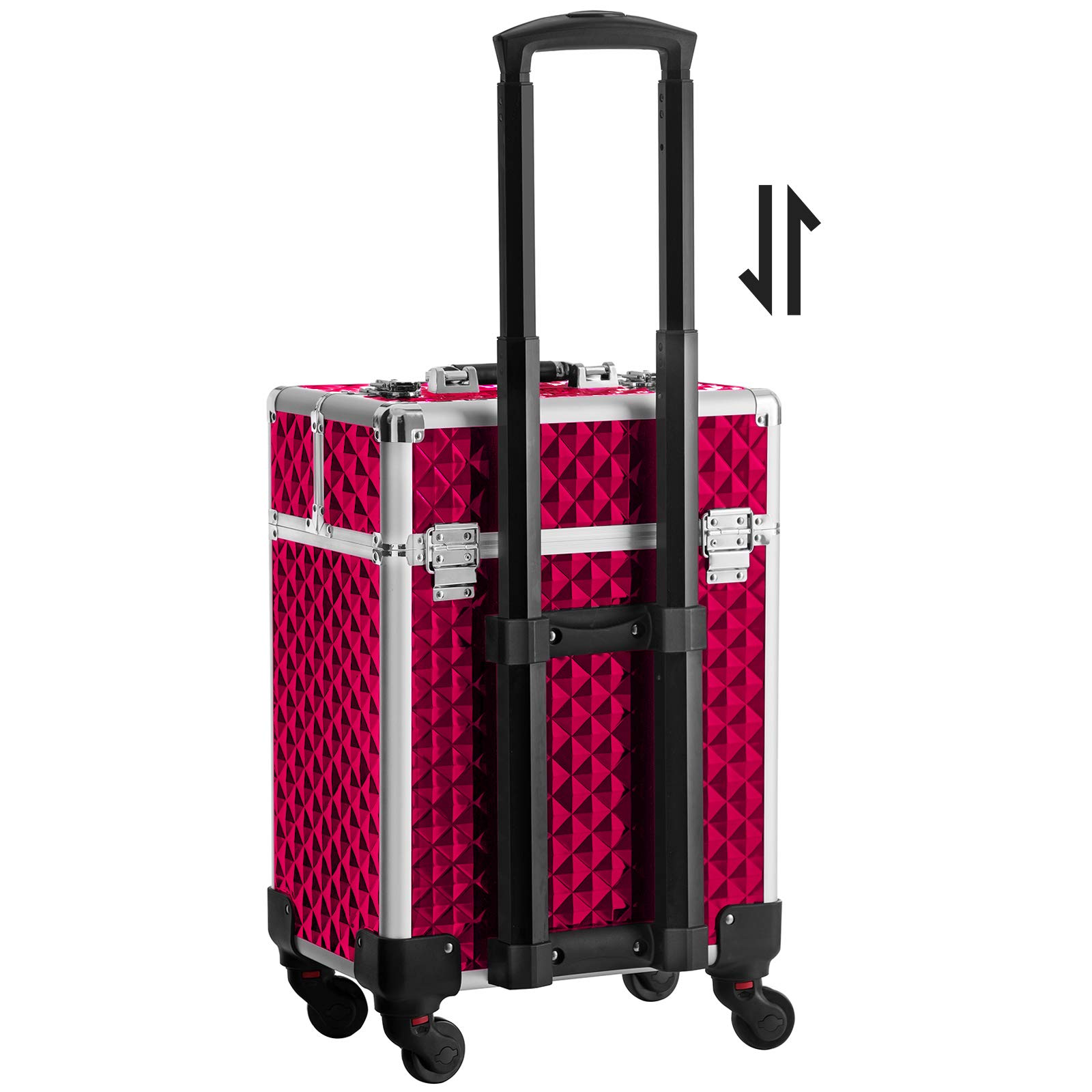 Songmics Valigia Trucco Trolley Make Up 4 Ruote 4 Vassoi