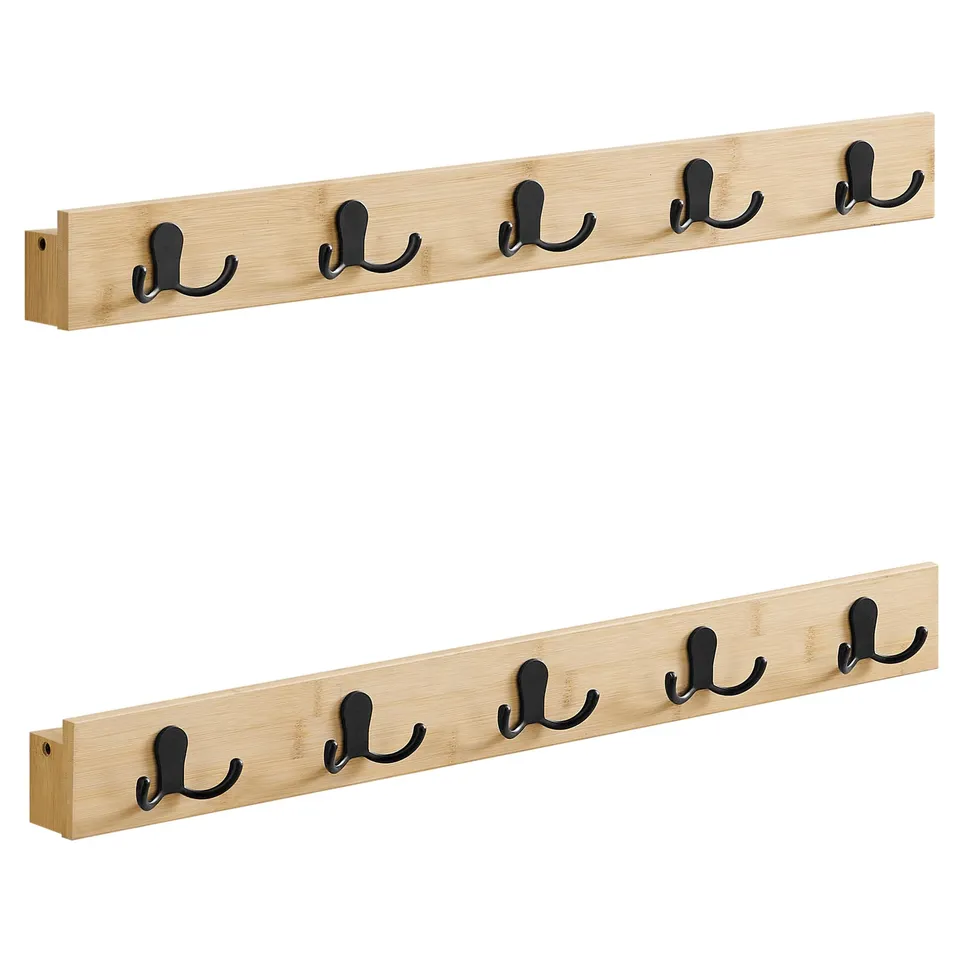 Songmics LCR052N01 Appendiabiti Parete Set 2 Pezzi Beige 25 kg