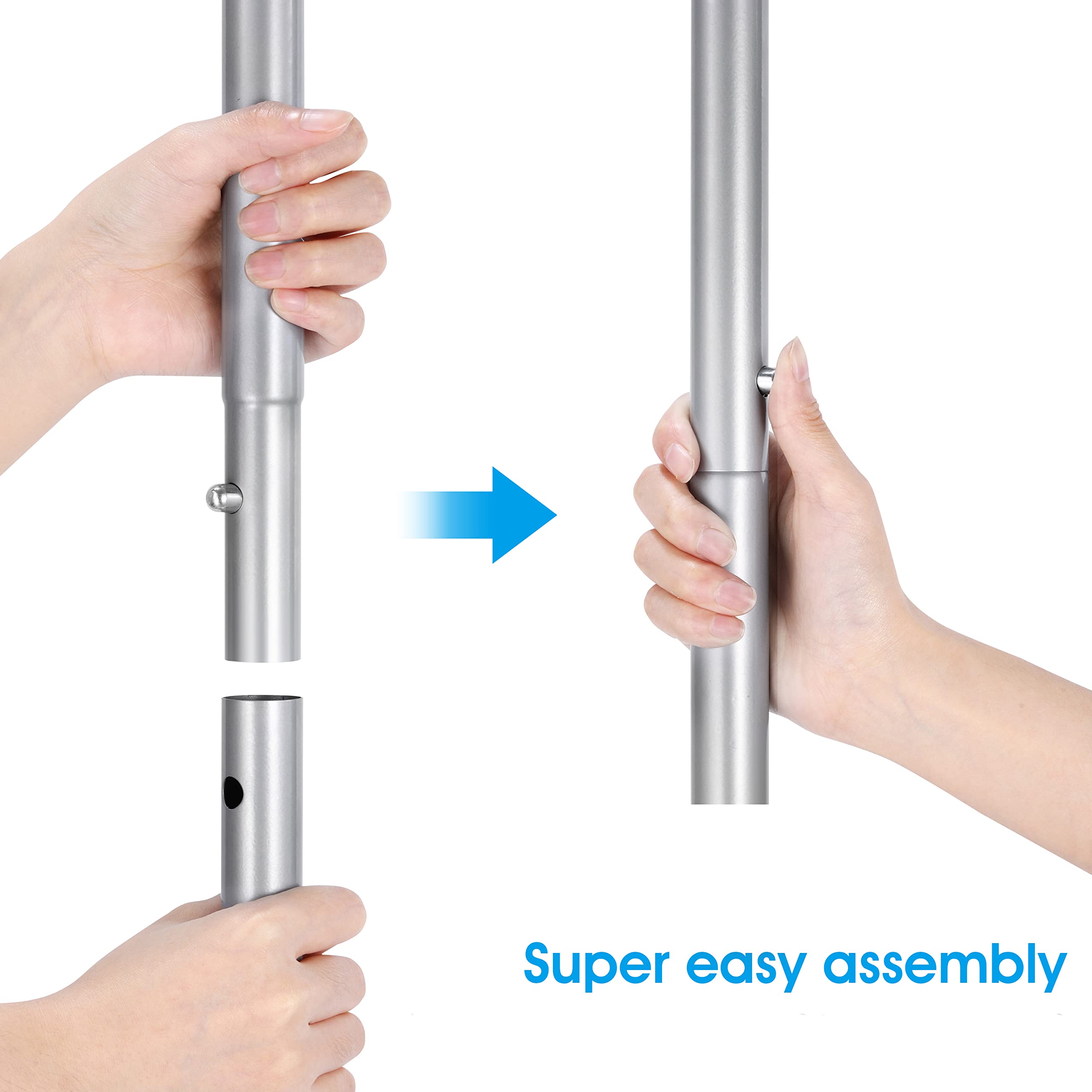 Simple Trending Standard Rod stender appendiabiti nero con ruote