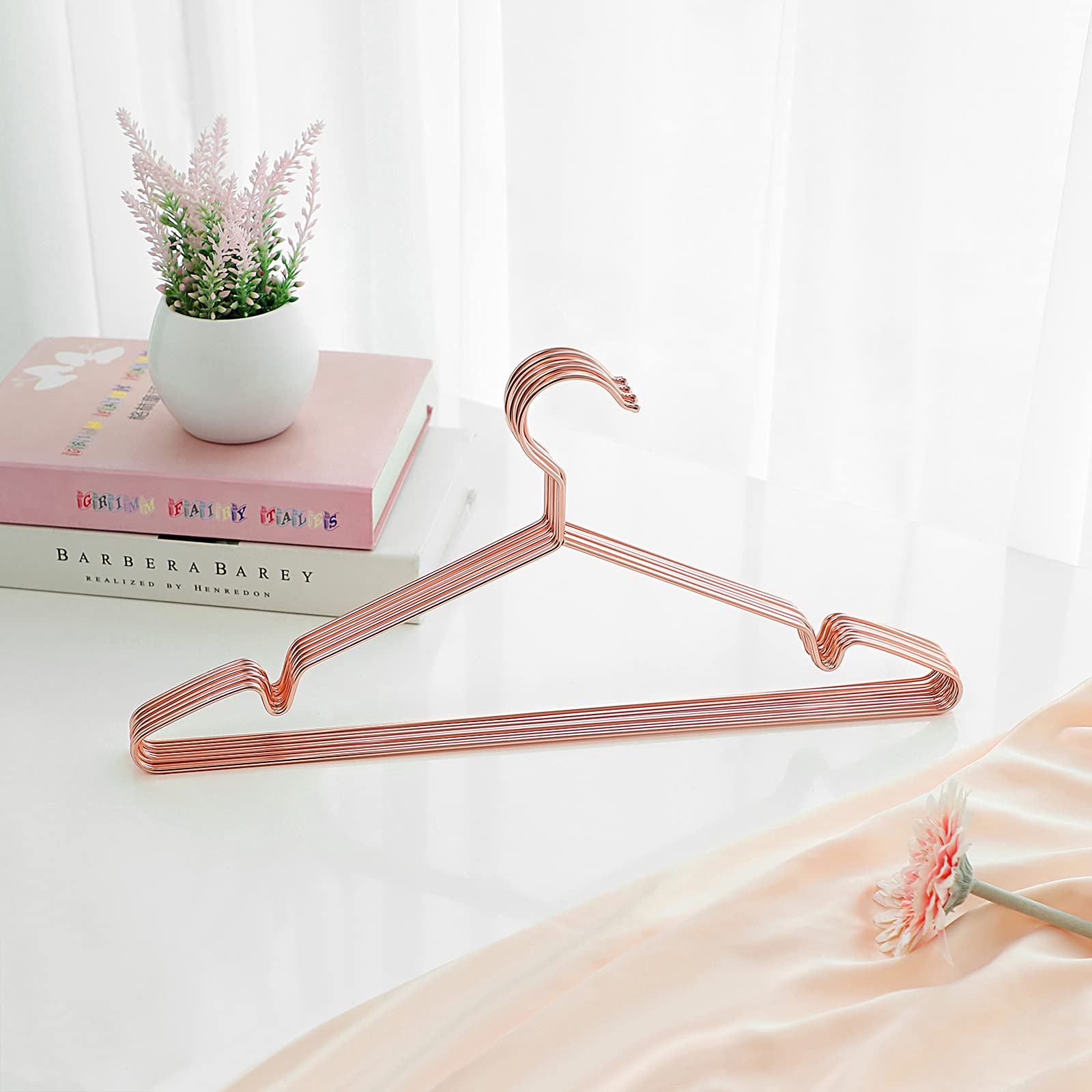 Songmics CRI44R-10 grucce metallo oro rosa 42 cm 10 pezzi