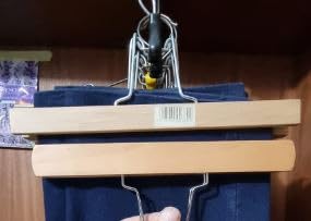 Songmics CRW007-12 grucce pantaloni legno 12 pezzi 25 cm