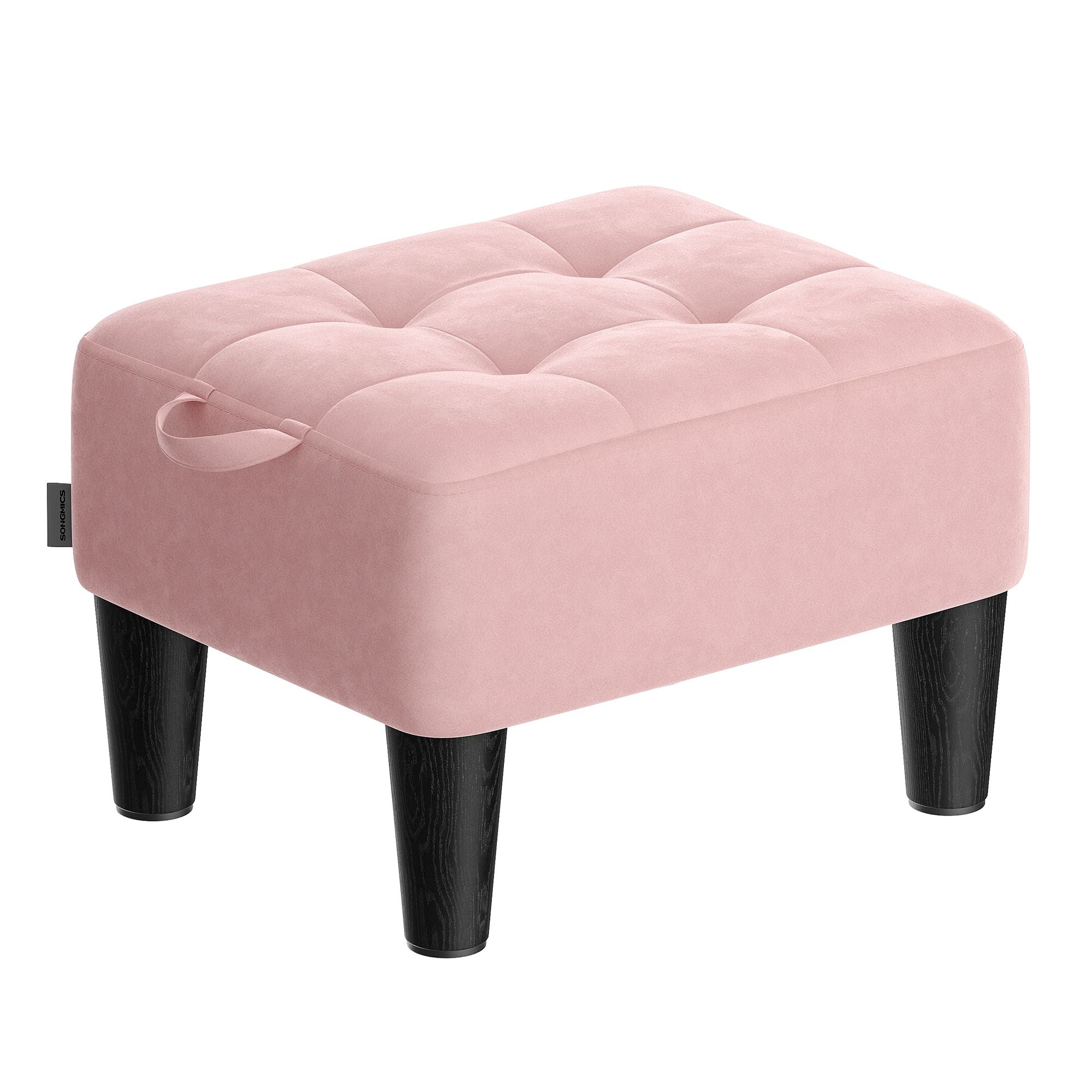 Songmics Pouf contenitore velluto piccolo 150 kg