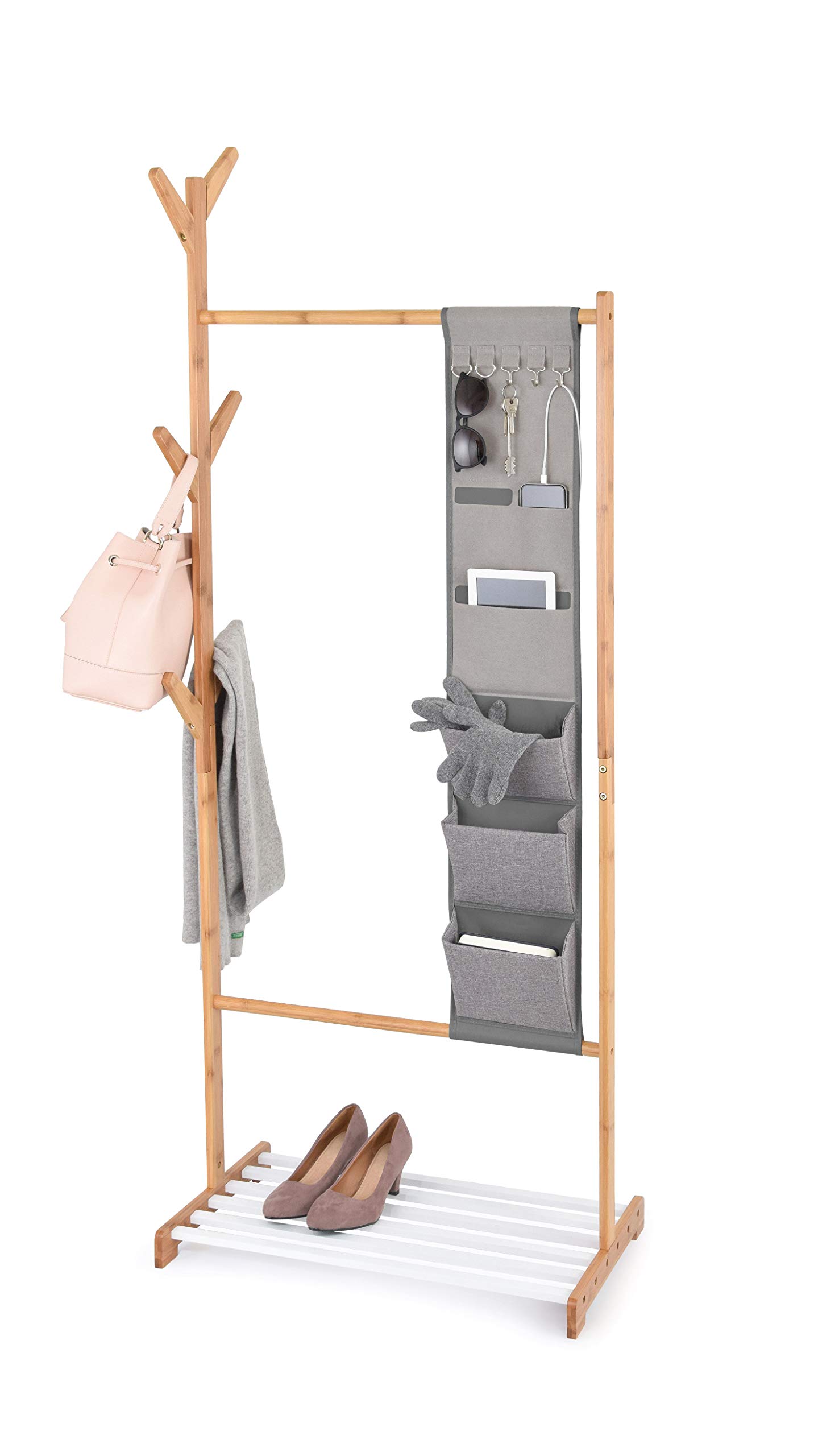 Domopak Living Stander Appendiabiti Bamboo 65x38x167 cm