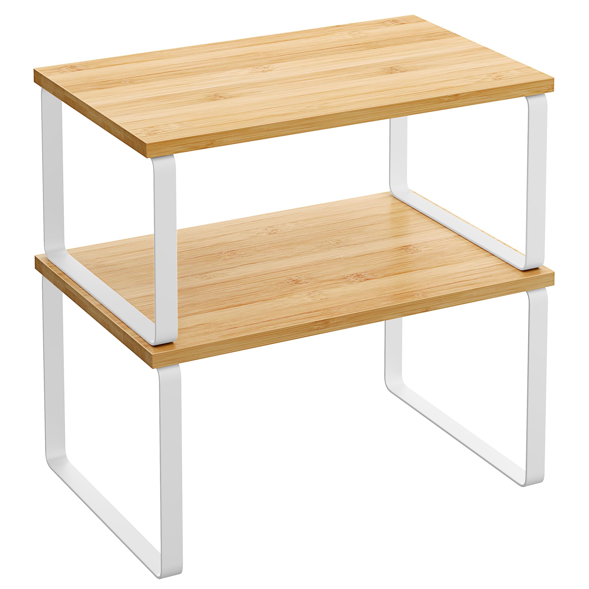 Songmics KCS02NW scaffale cucina set 2 pezzi Bianco Naturale