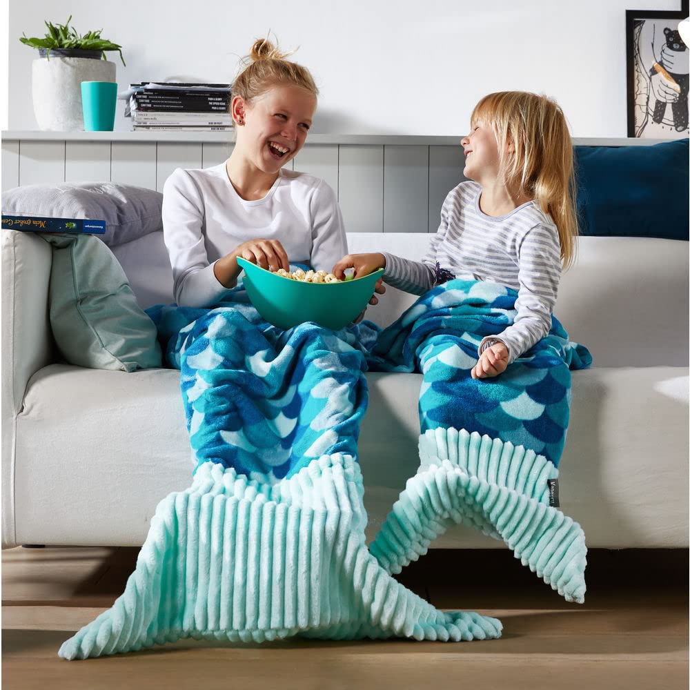 Lavatelli Sirena Coperta Coda Sirena 142 cm Pile Bambina
