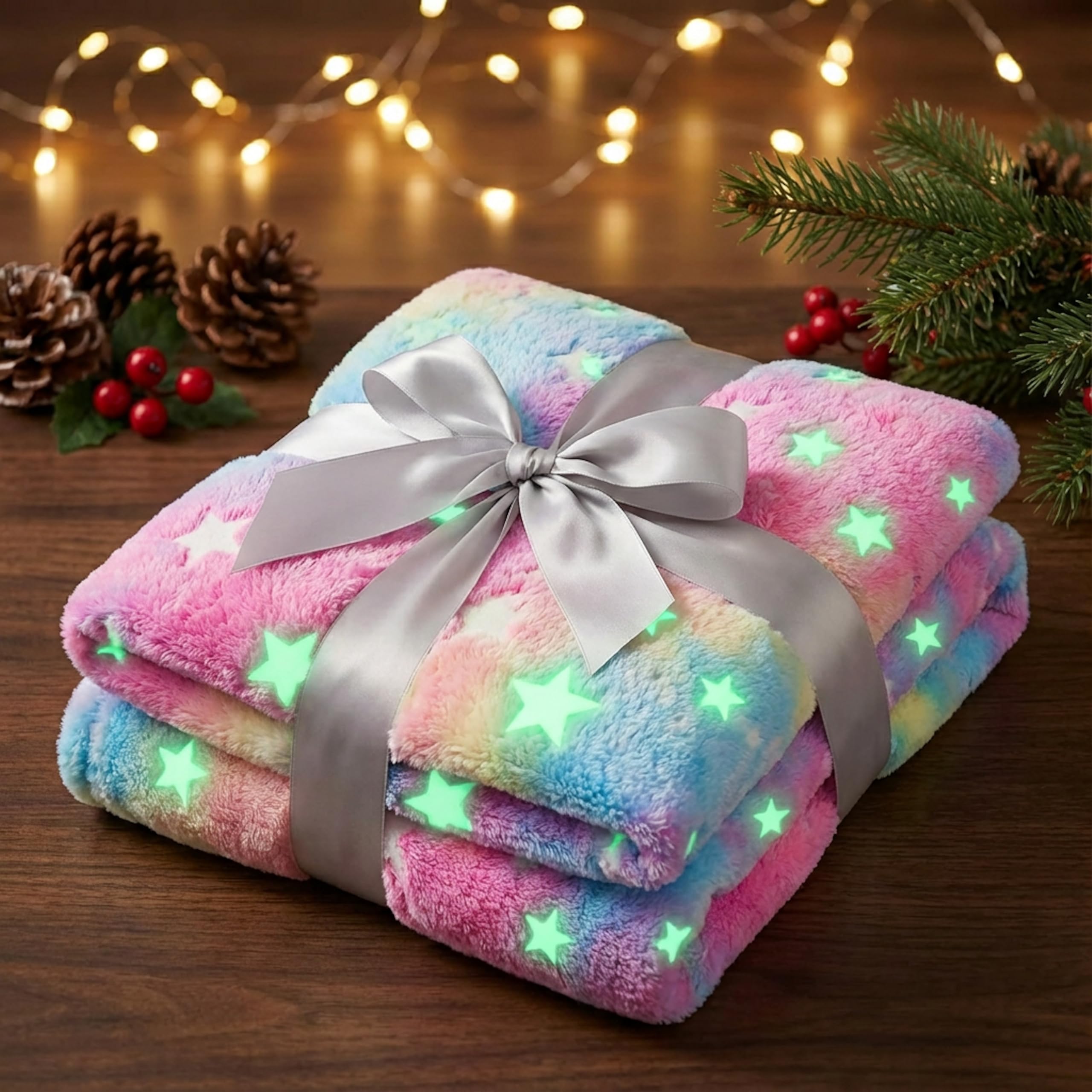 Lavatelli Kanguru Glow Arcobaleno coperta con maniche 180x140 buio