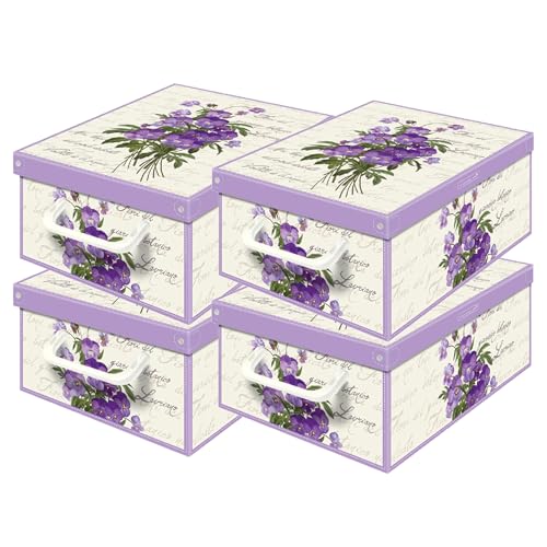 Lavatelli Scatole Organizer Violette 25x35 cm 4 Pezzi