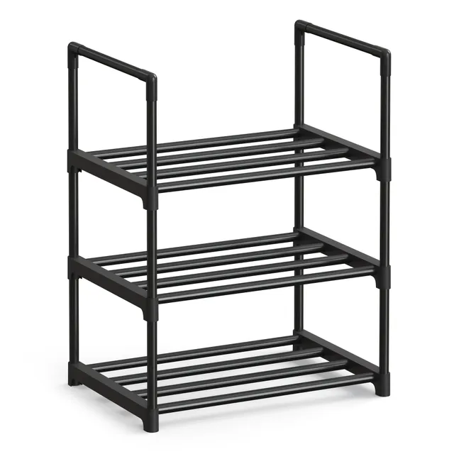 Songmics LSA003B01 Scarpiera Nero 30x42,5x54,5 cm 3 Ripiani