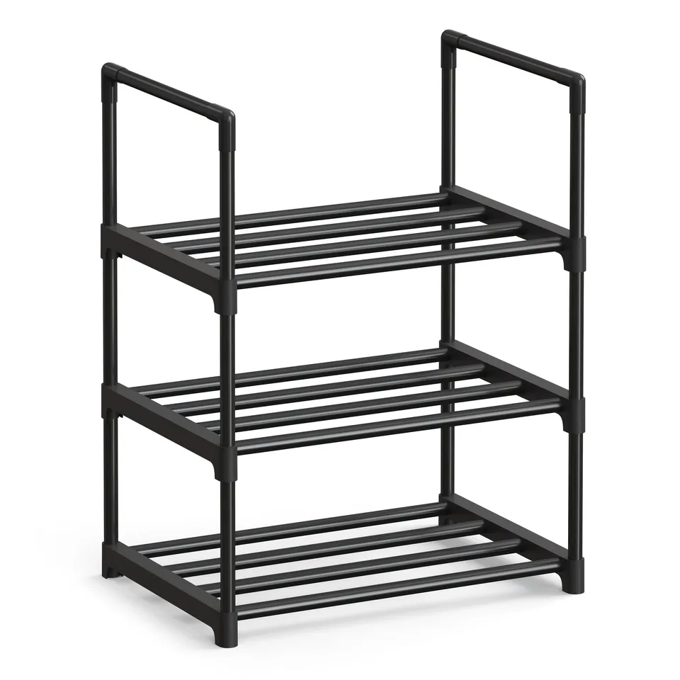 Songmics LSA003B01 Scarpiera Nero 30x42,5x54,5 cm 3 Ripiani