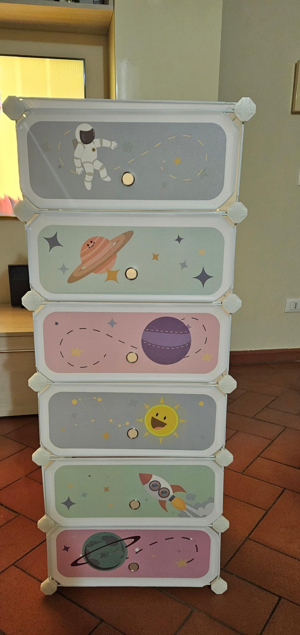 Songmics LPC904W01 Scarpiera Bambini Bianco 6 Scomparti