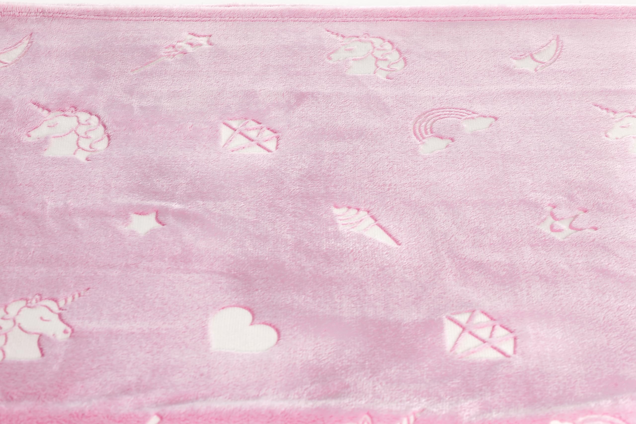 Lavatelli Kanguru Glow plaid pile 130x150 cm rosa unicorno fluo
