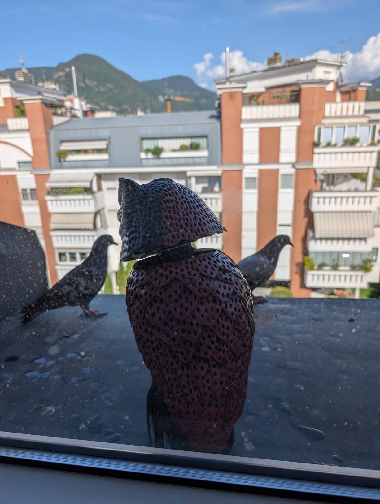 Ediesi Gufo Scaccia Piccioni dissuasore uccelli testa girevole esterno