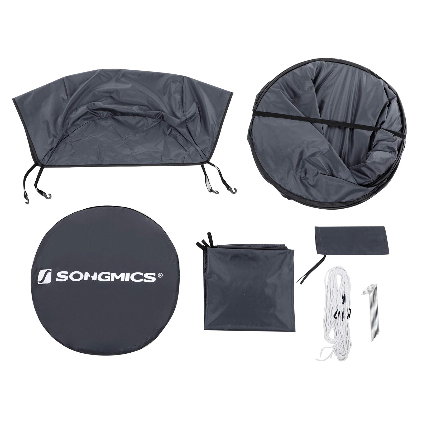 Songmics GPT01GY Tenda Doccia Pop-Up Grigio Blu 120x120