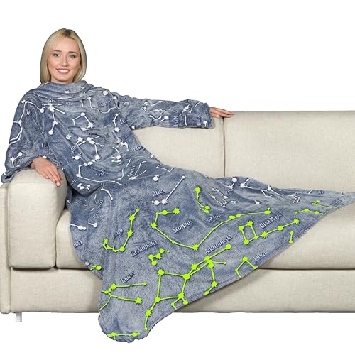 Kanguru Glow coperta con maniche pile 180x140 cm che si illumina