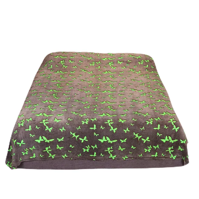 Kanguru Glow plaid matrimoniale 230x230 farfalle