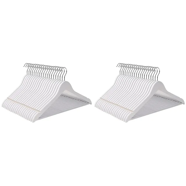 Songmics Grucce Legno Set da 40 Bianche Antiscivolo