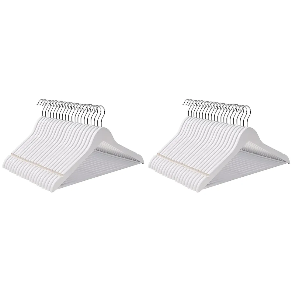 Songmics Grucce Legno Set da 40 Bianche Antiscivolo