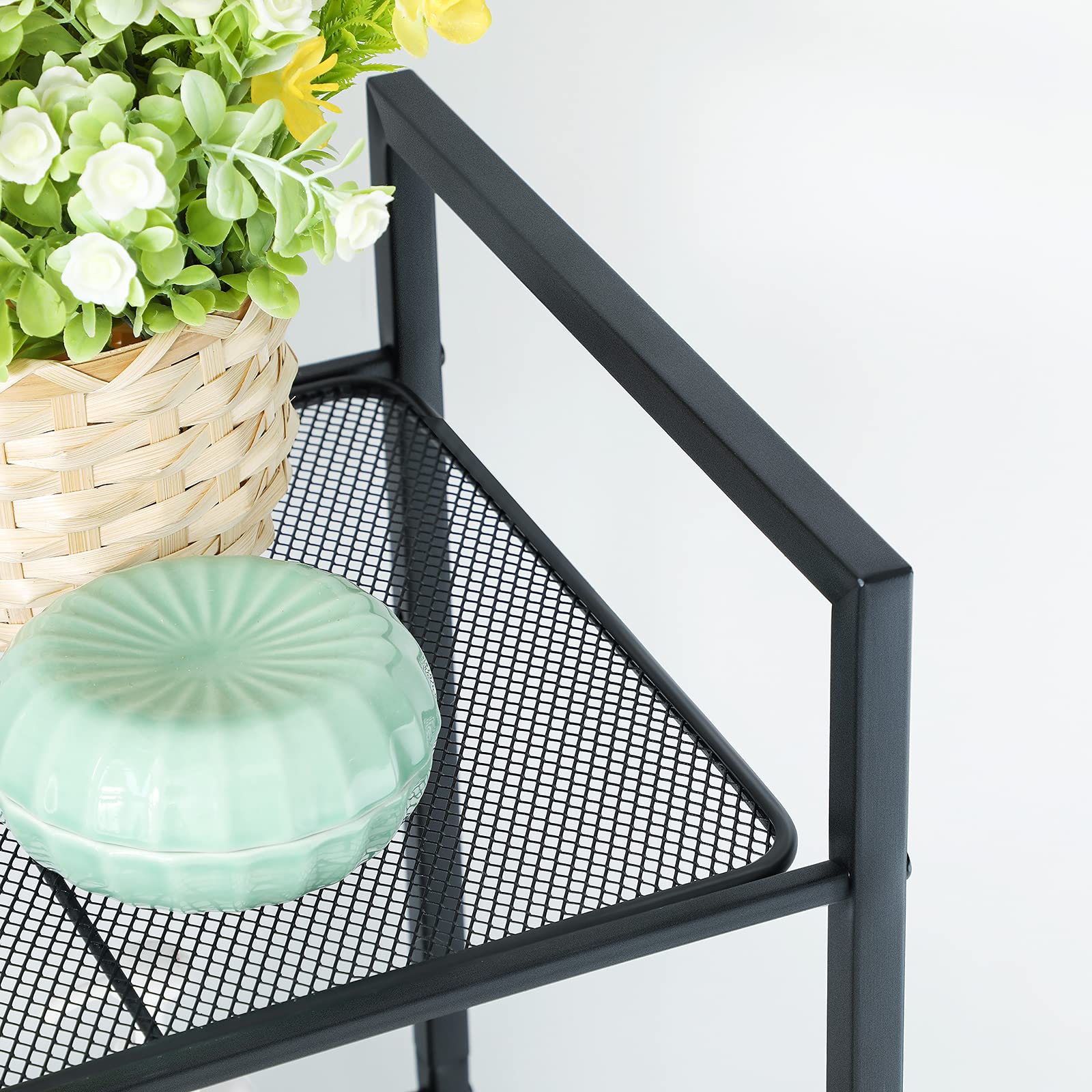 Songmics BSC35BK scaffale 5 ripiani nero 38x30x128 cm rete