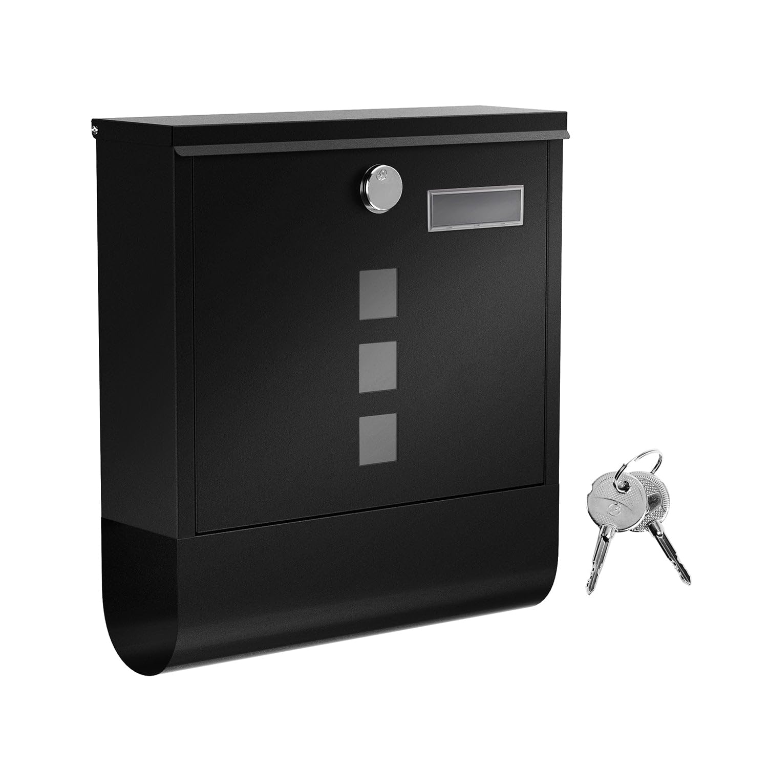 Songmics cassetta postale acciaio nera A4 30,8x33,8 cm