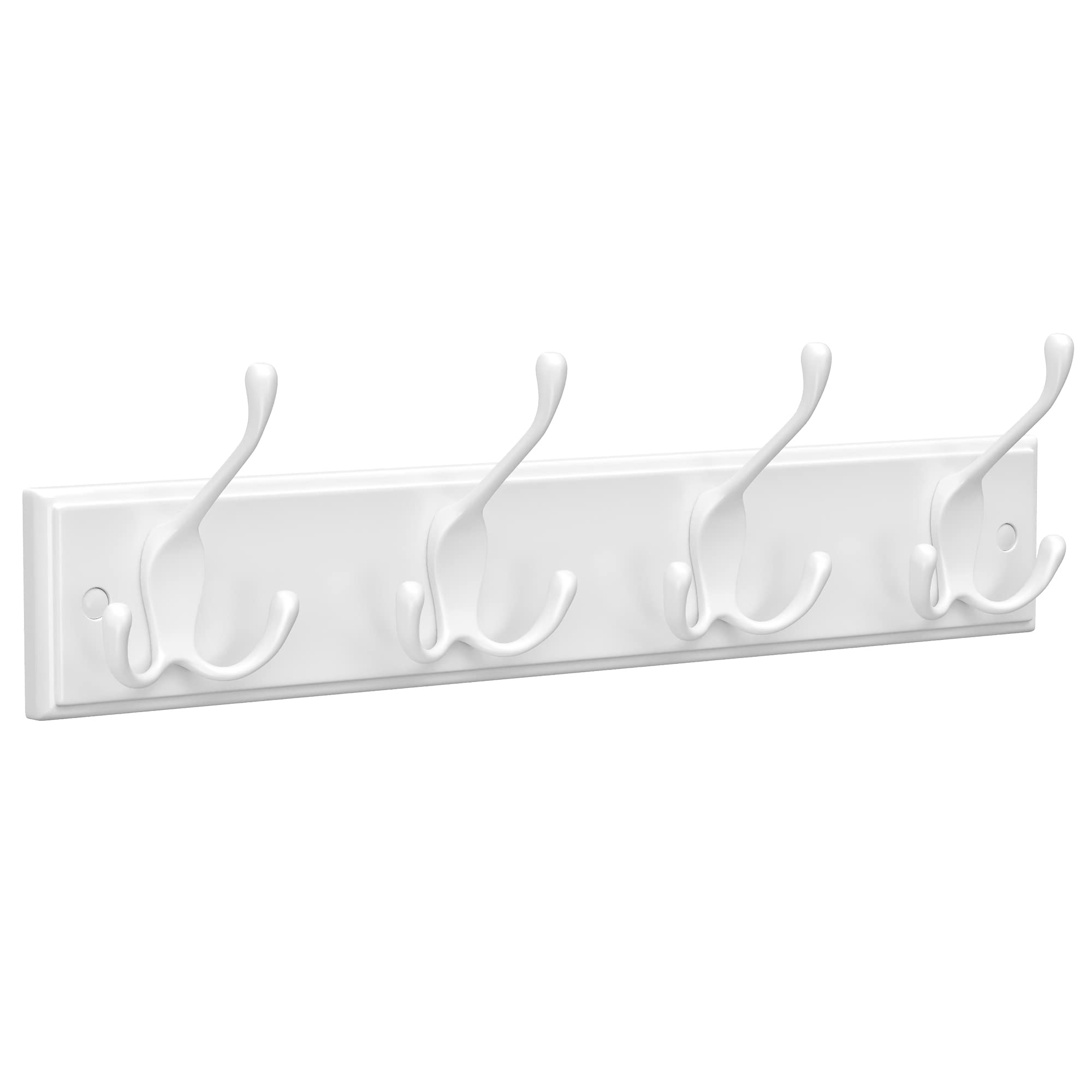 Songmics LHR30WT appendiabiti parete 4 ganci tripli bianco 40 cm