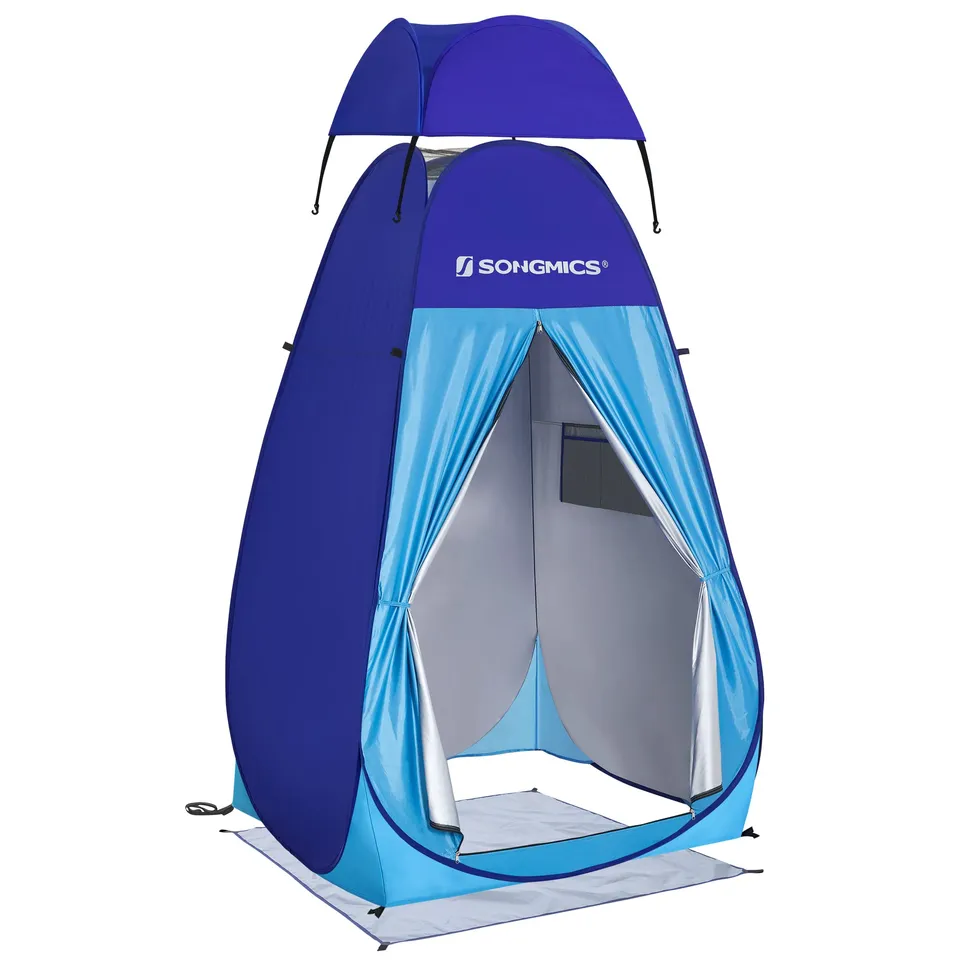 Songmics GPT100Q01 tenda doccia pop-up blu 2 tasche