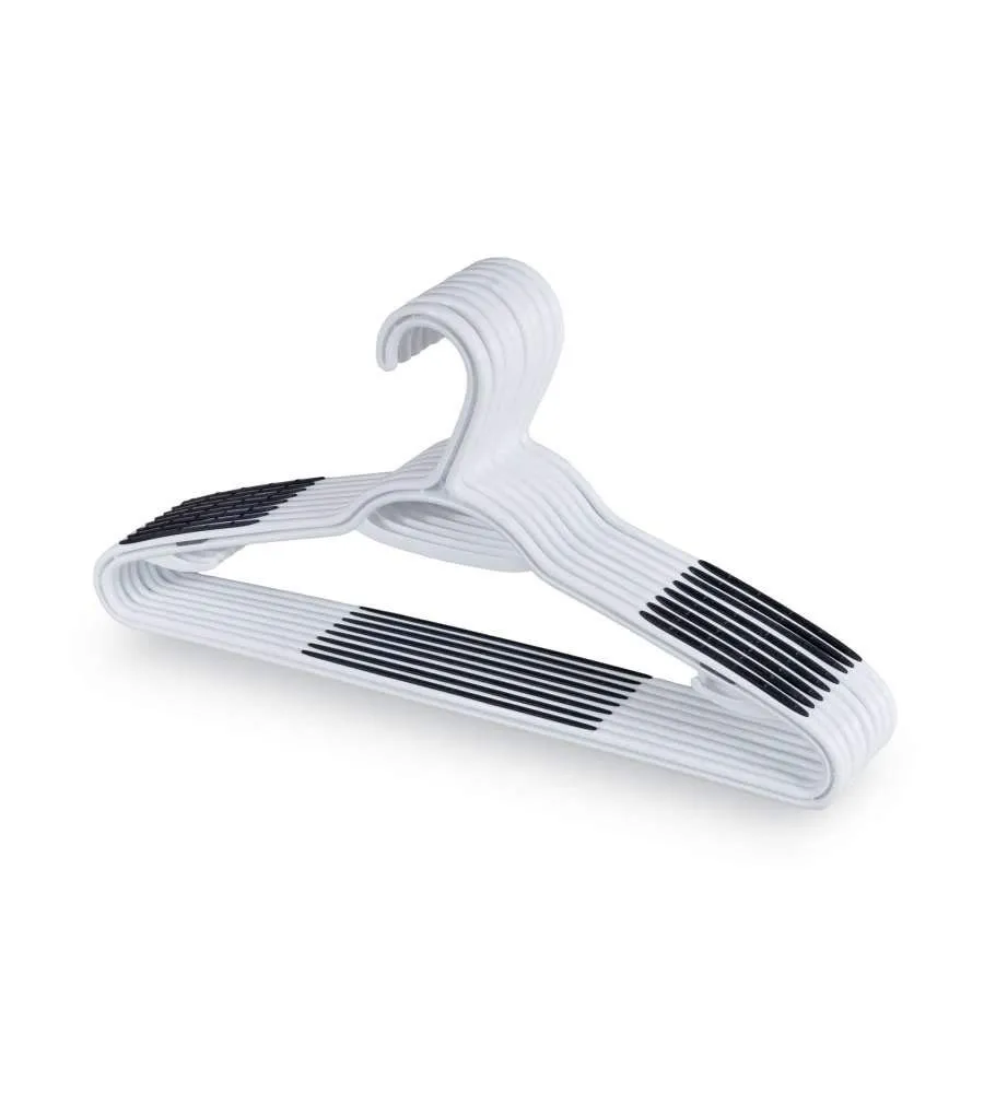 Domopak appendiabiti plastica bianchi 42 cm set 8 pezzi