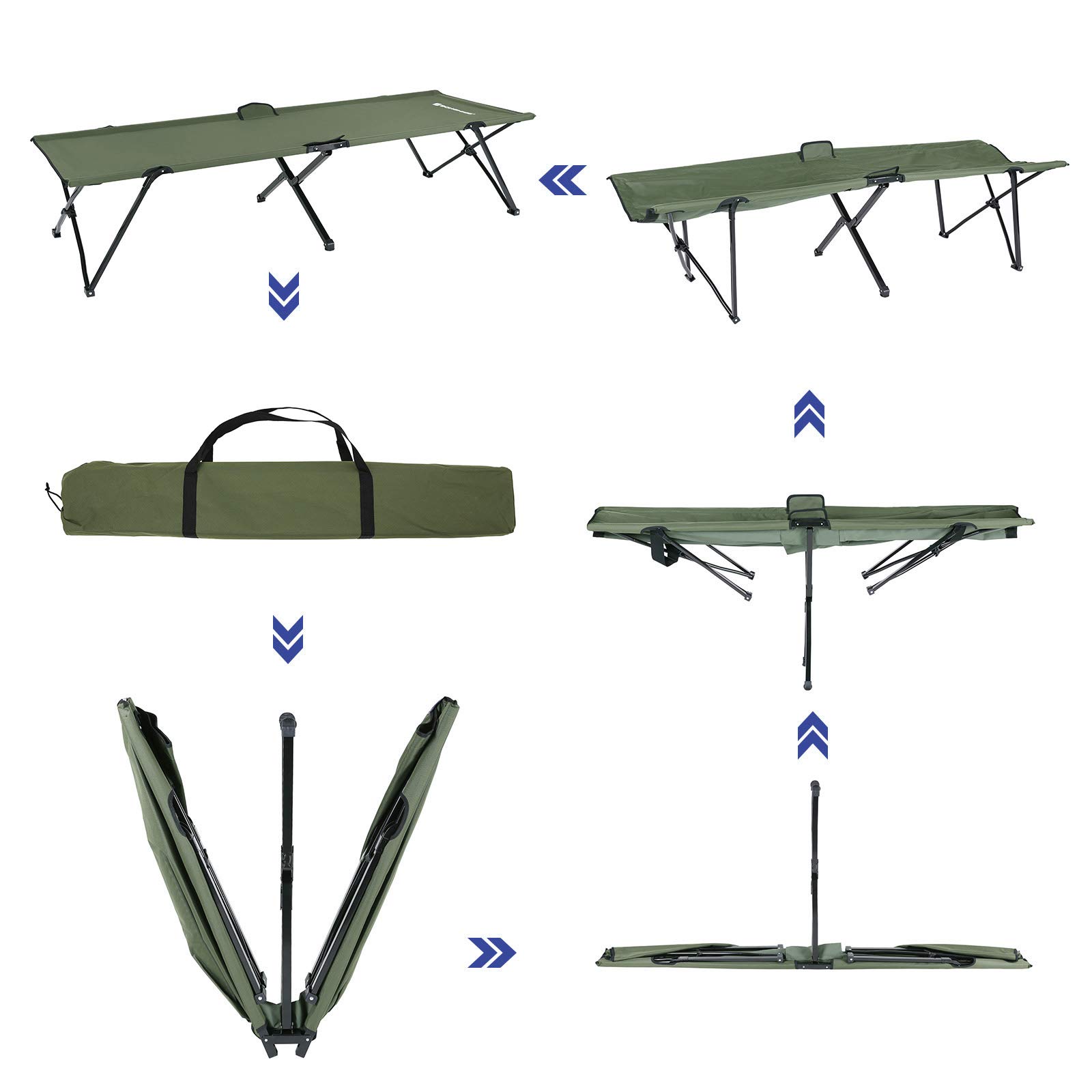 Songmics Brandina Campeggio Pieghevole Letto Ospiti 110 kg Oxford