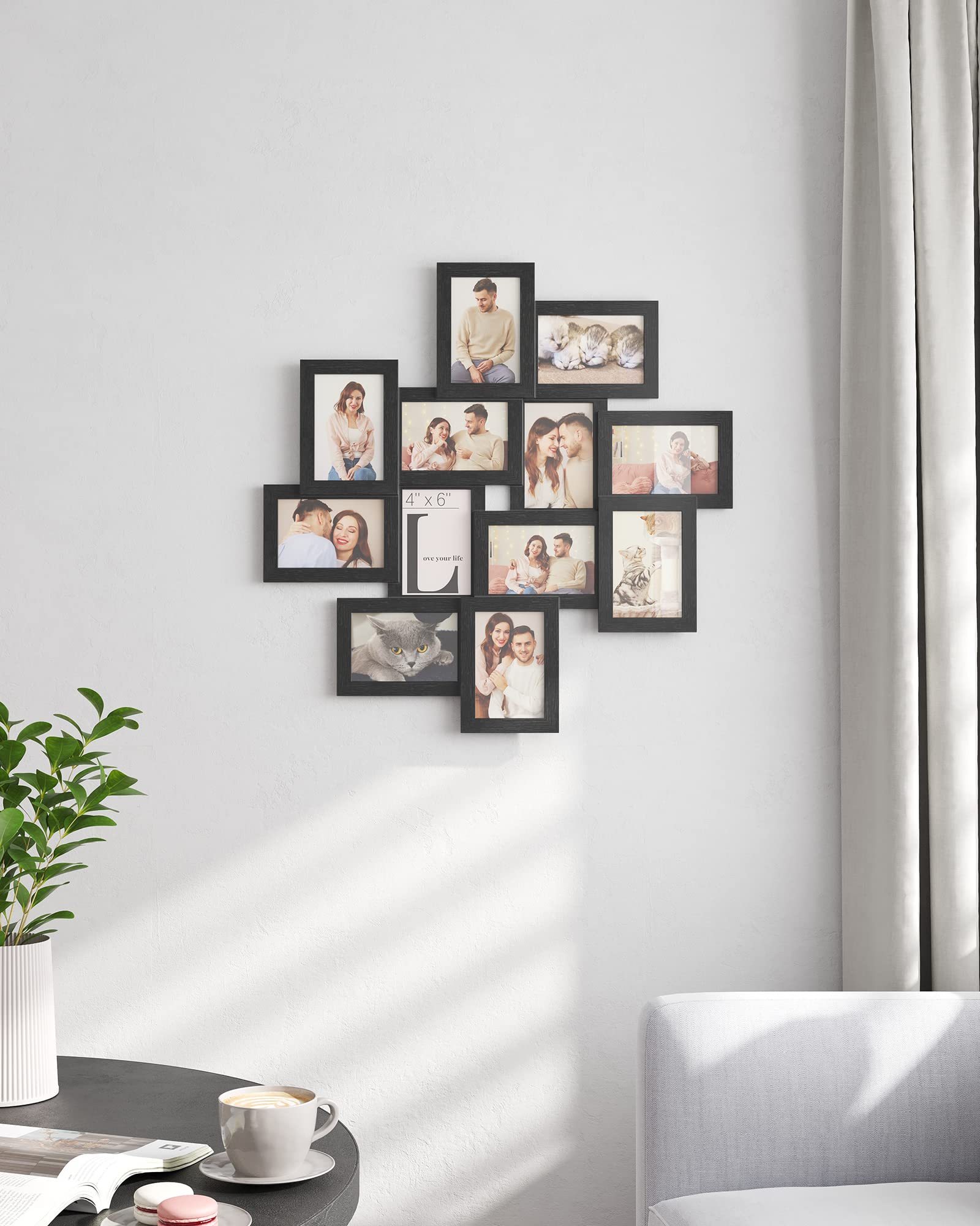 Songmics RPF22BK cornici foto 10x15 cm 12 pezzi nere