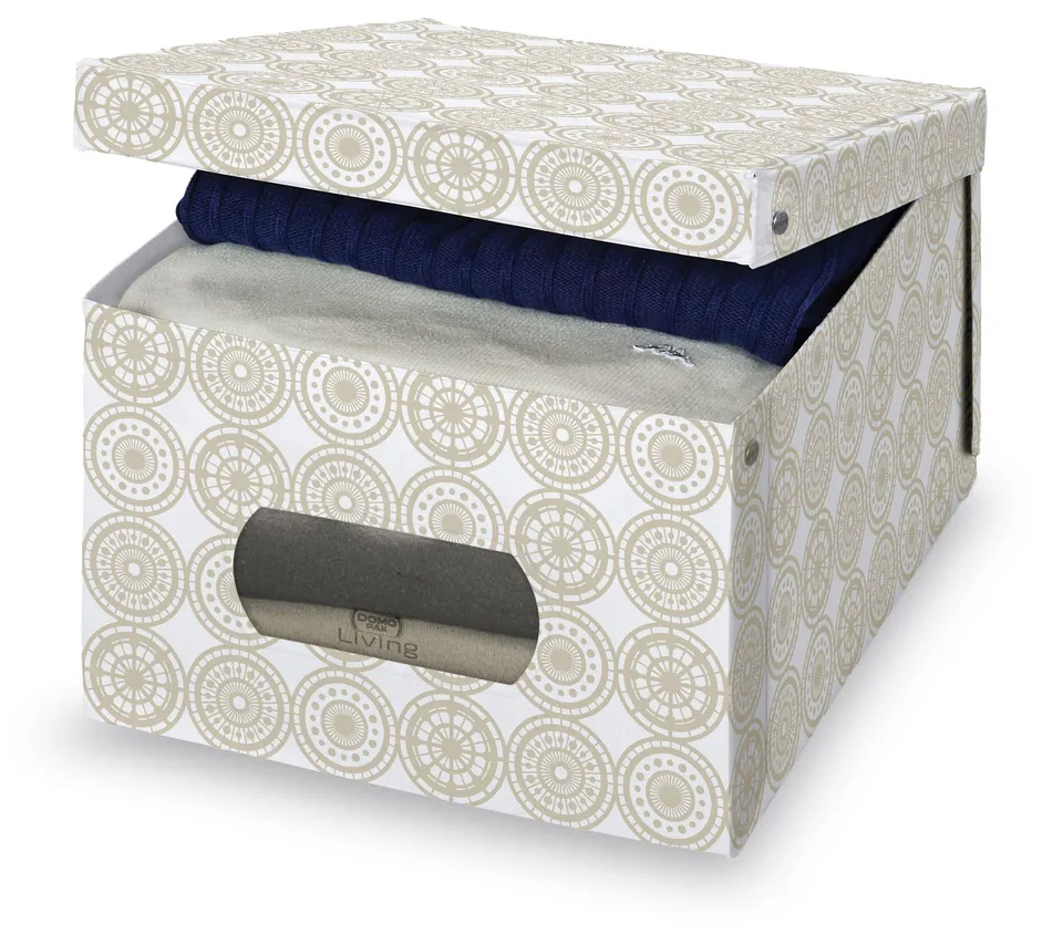 Domopak Ella 916023 Scatola Armadio Beige 39x50x24 Vinile
